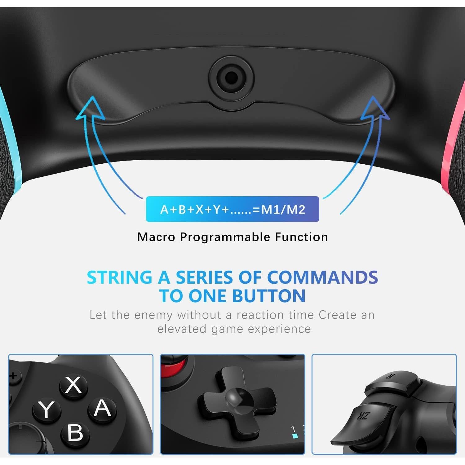 Controlador Inalámbrico Deepdawn para Nintendo Switch Verde