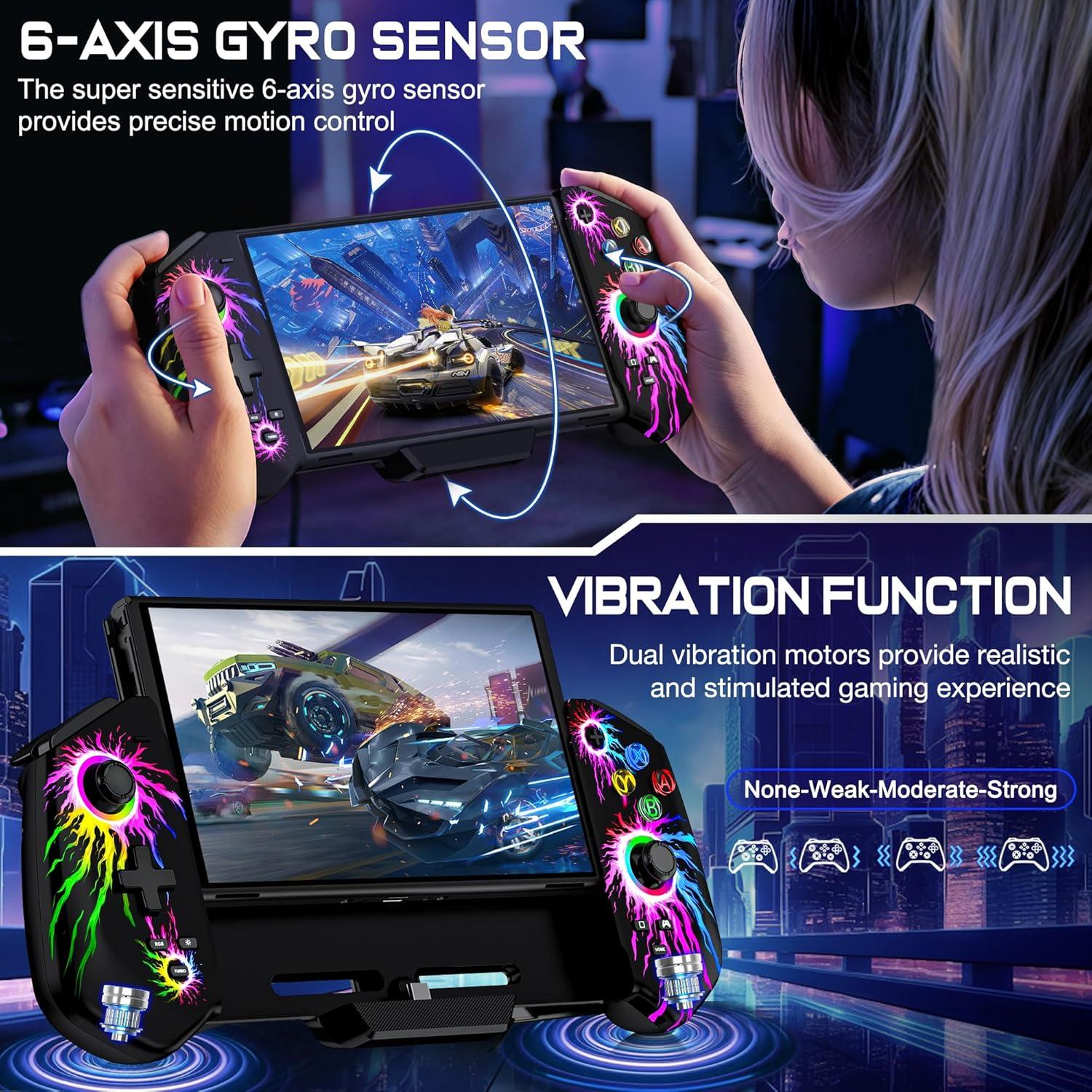 Controlador Pro para Nintendo Switch Kickdot con LED RGB