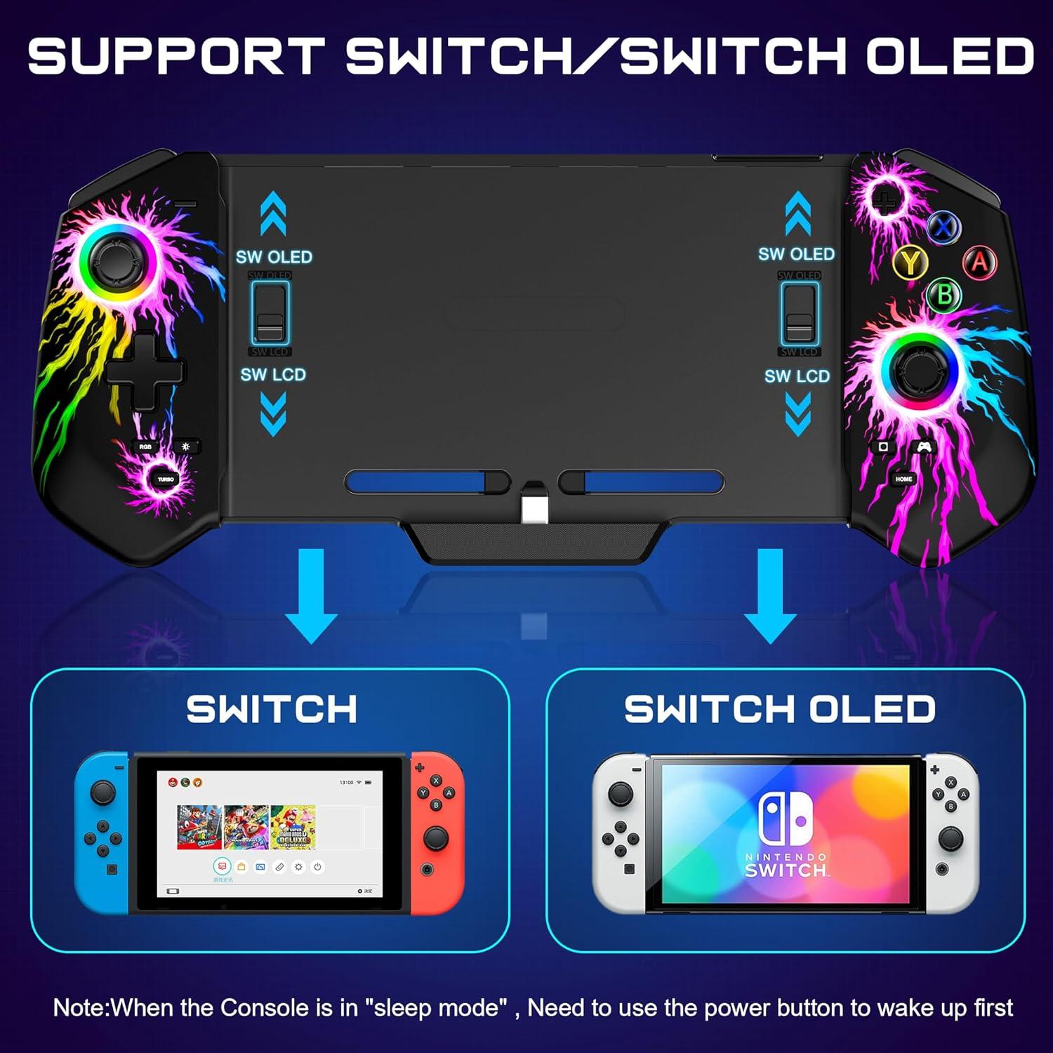 Controlador Pro para Nintendo Switch Kickdot con LED RGB