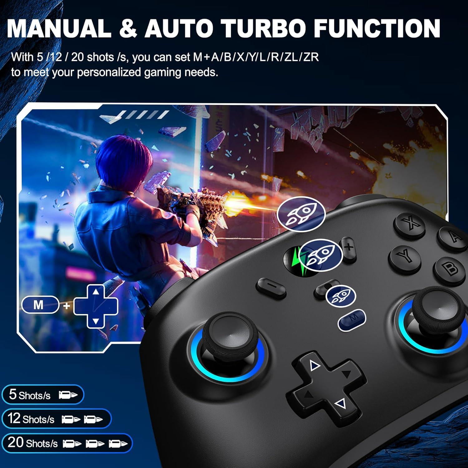 Controlador Pro Inalámbrico Svetaecho para Nintendo Switch