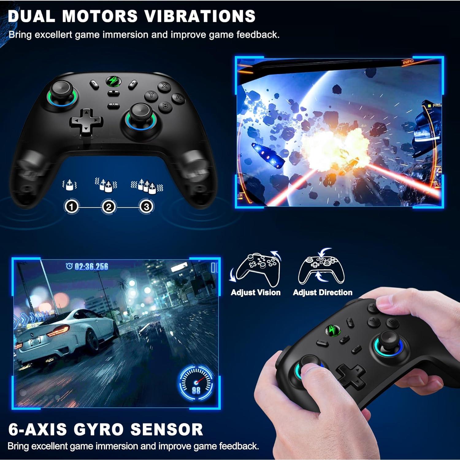 Controlador Pro Inalámbrico Svetaecho para Nintendo Switch