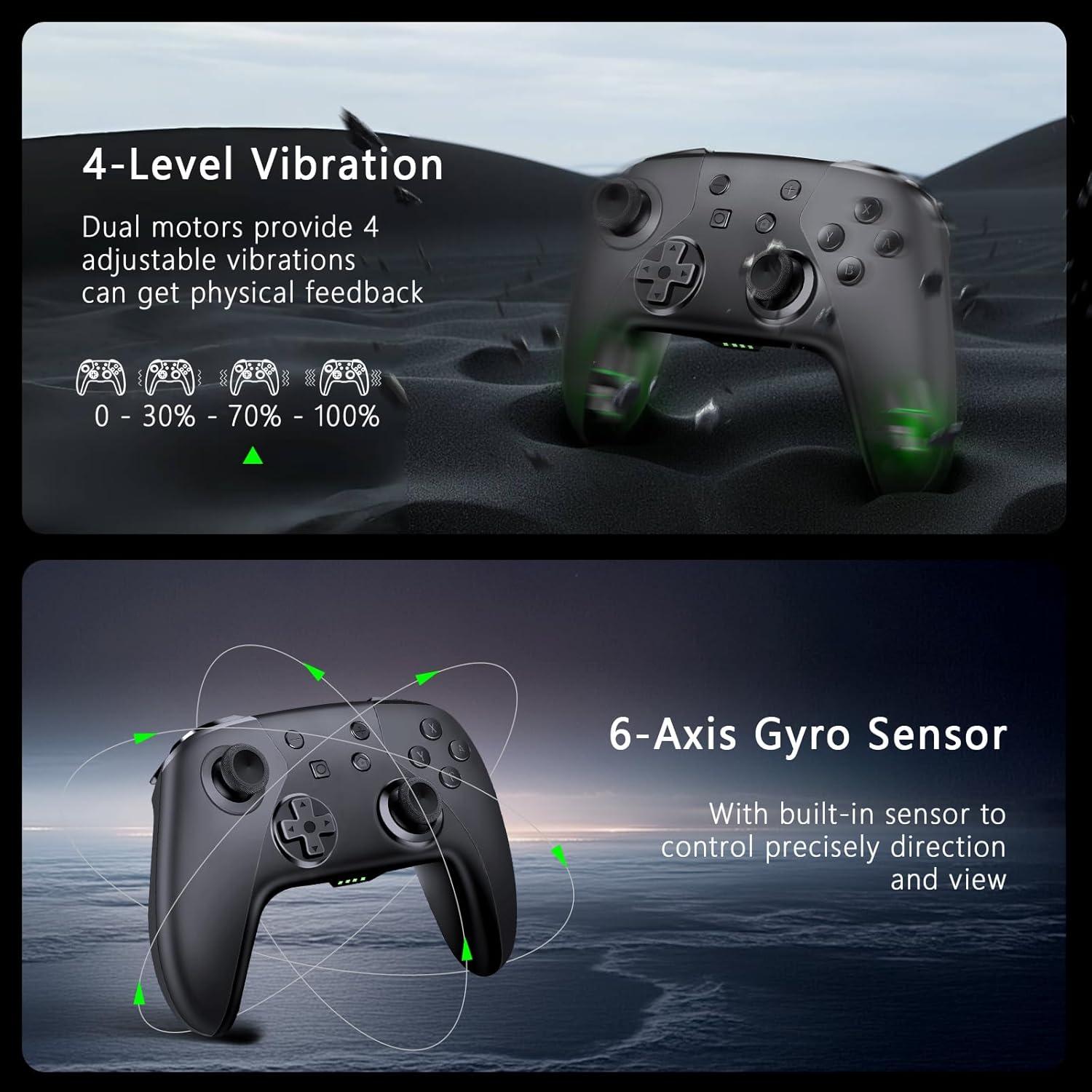 Controlador Inalámbrico AceGamer para Nintendo Switch - Negro