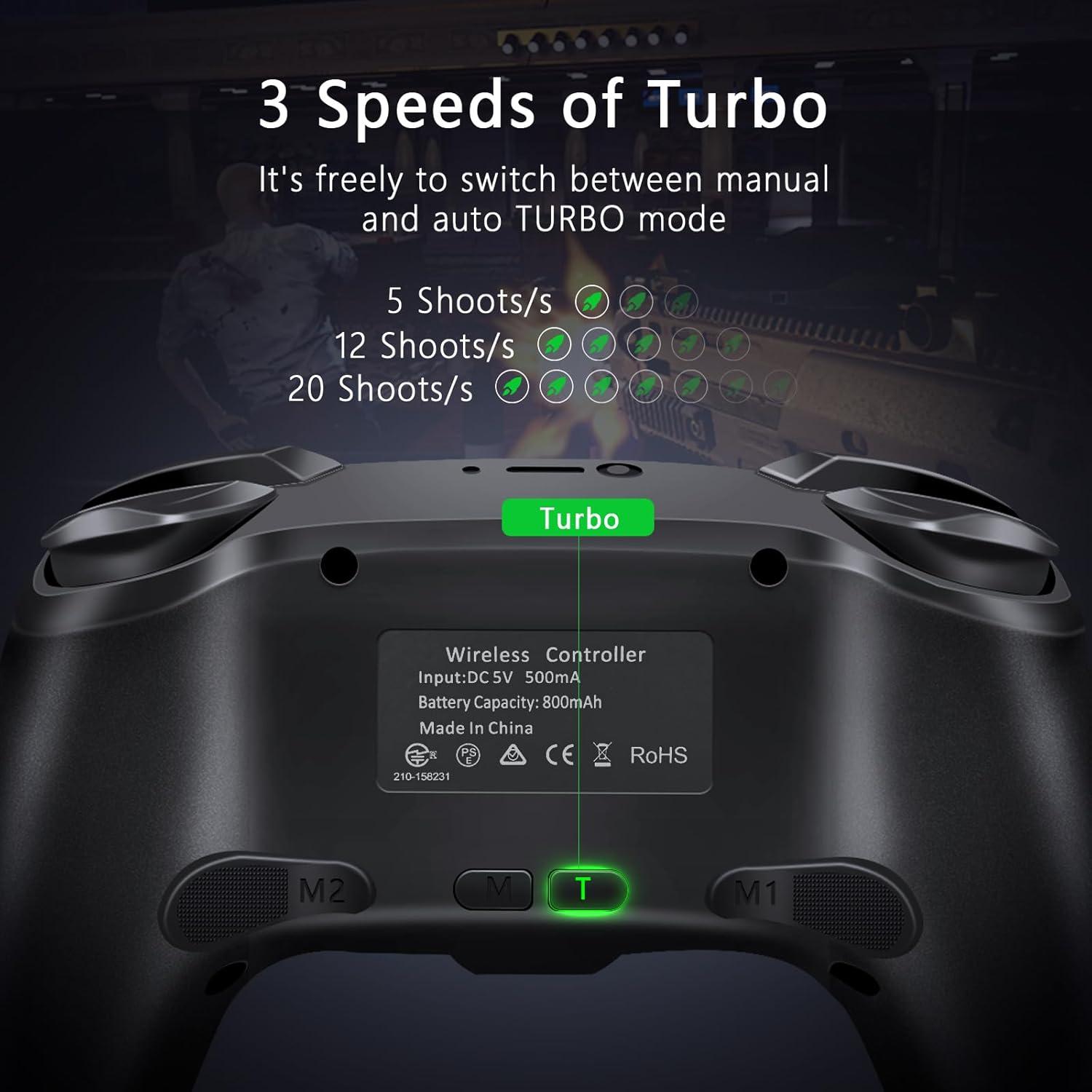 Controlador Inalámbrico AceGamer para Nintendo Switch - Negro