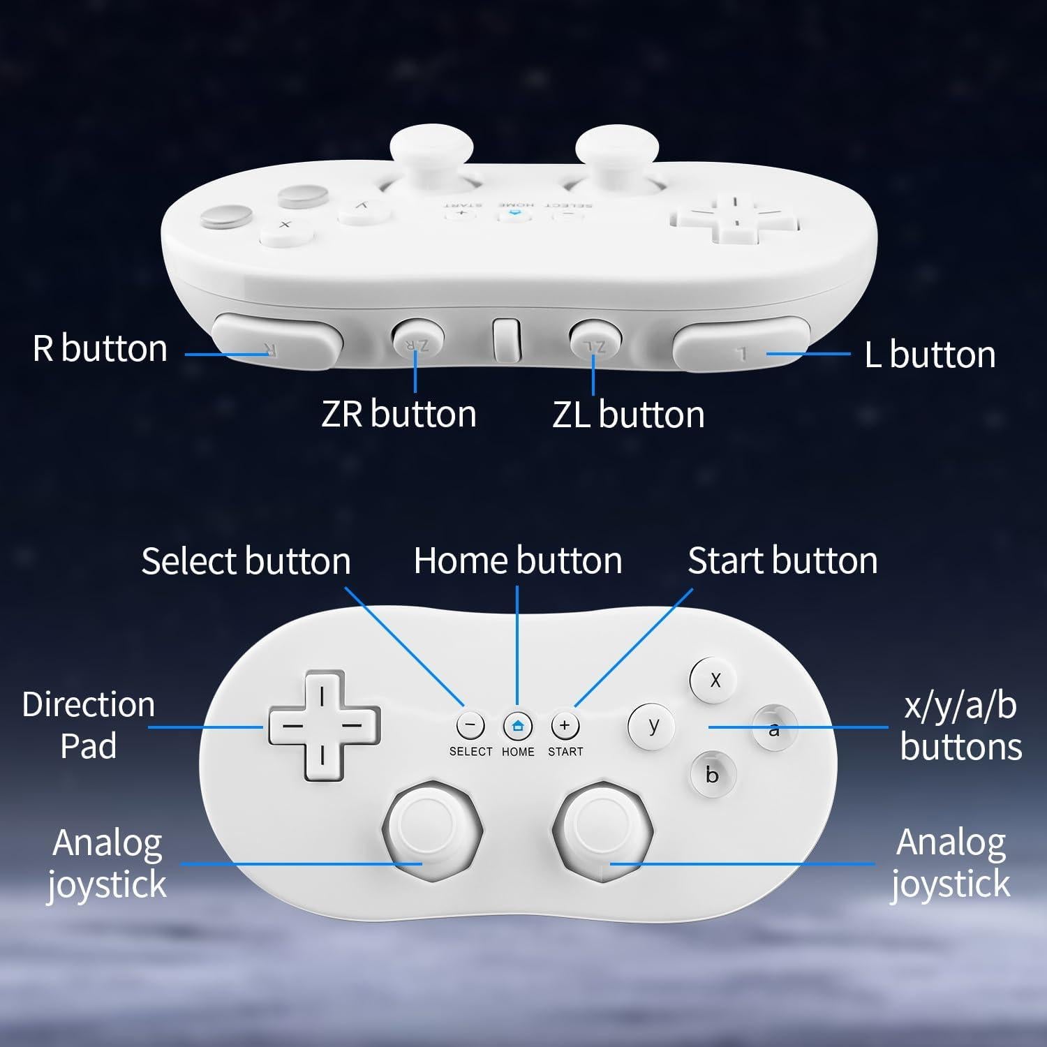 Controlador Clásico OSTENT para Nintendo Wii Blanco
