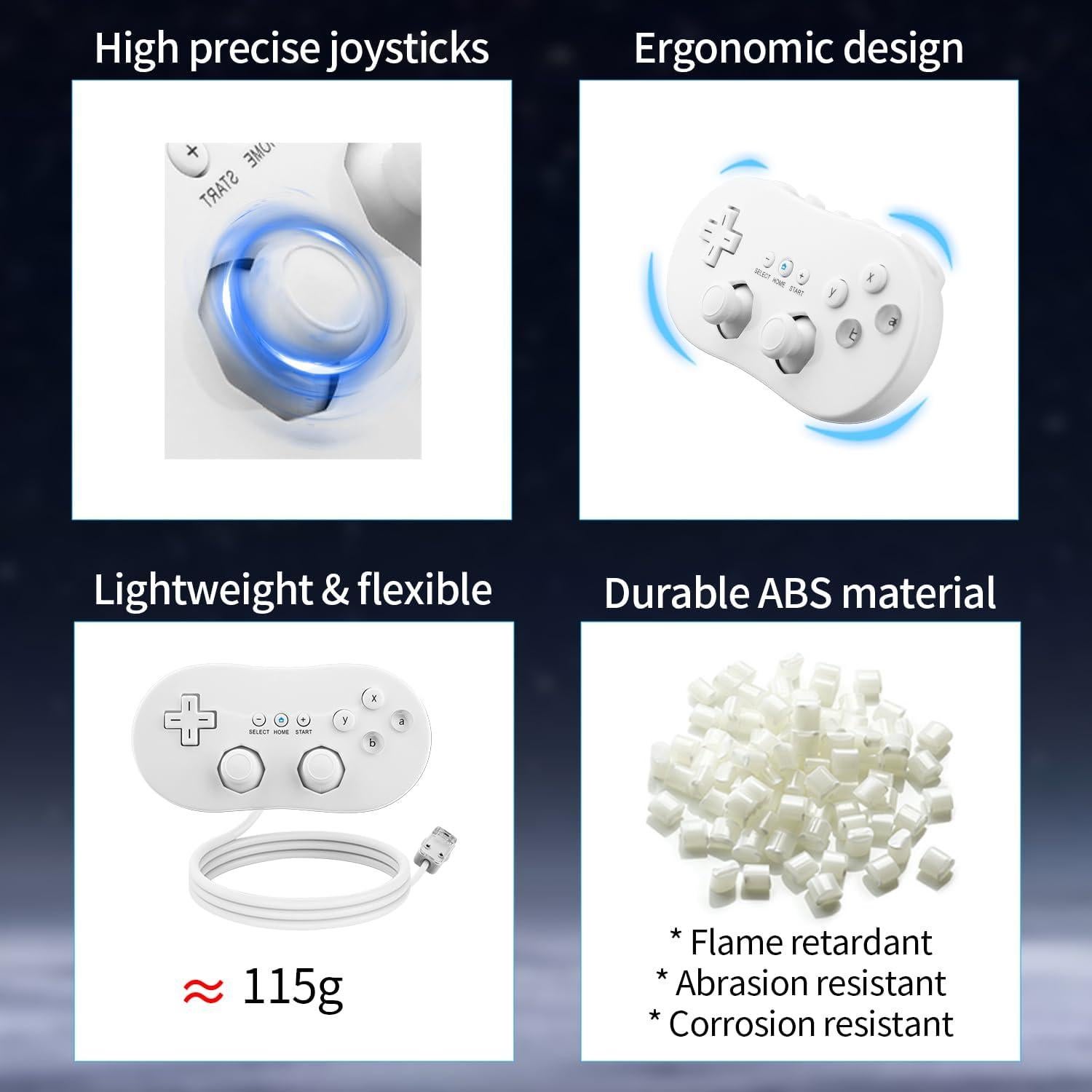 Controlador Clásico OSTENT para Nintendo Wii Blanco