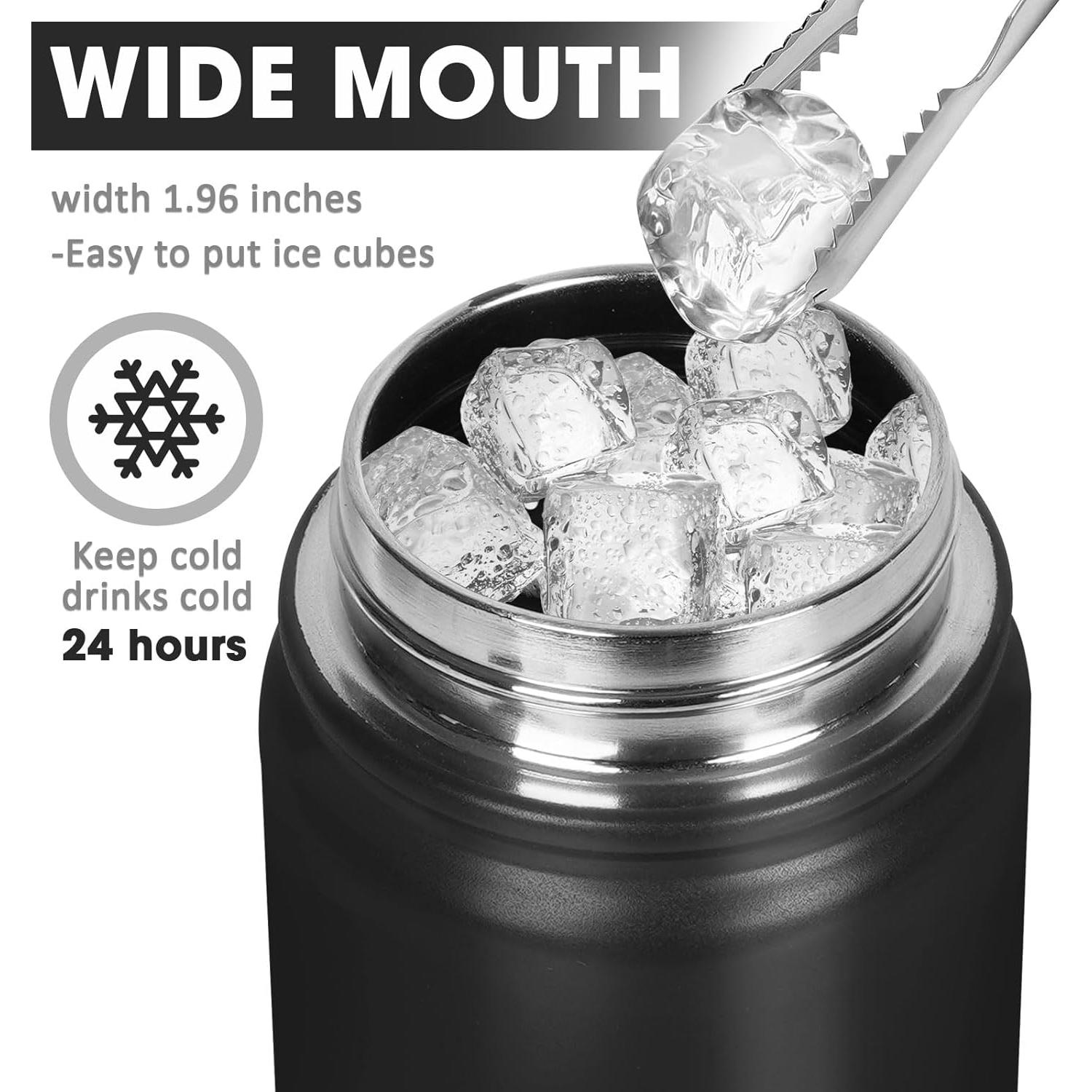 Botella de Agua Aislada ERTOOE 1.5L con Pajilla y Tapa