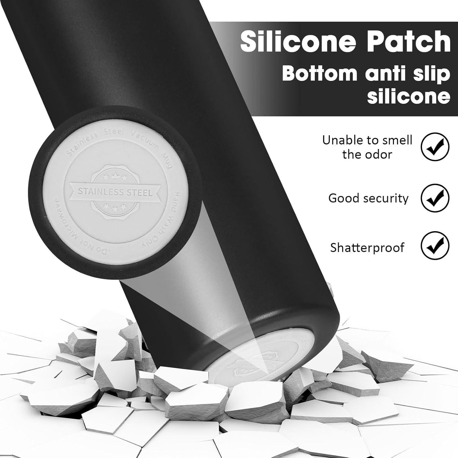 Botella de Agua Aislada ERTOOE 1.5L con Pajilla y Tapa