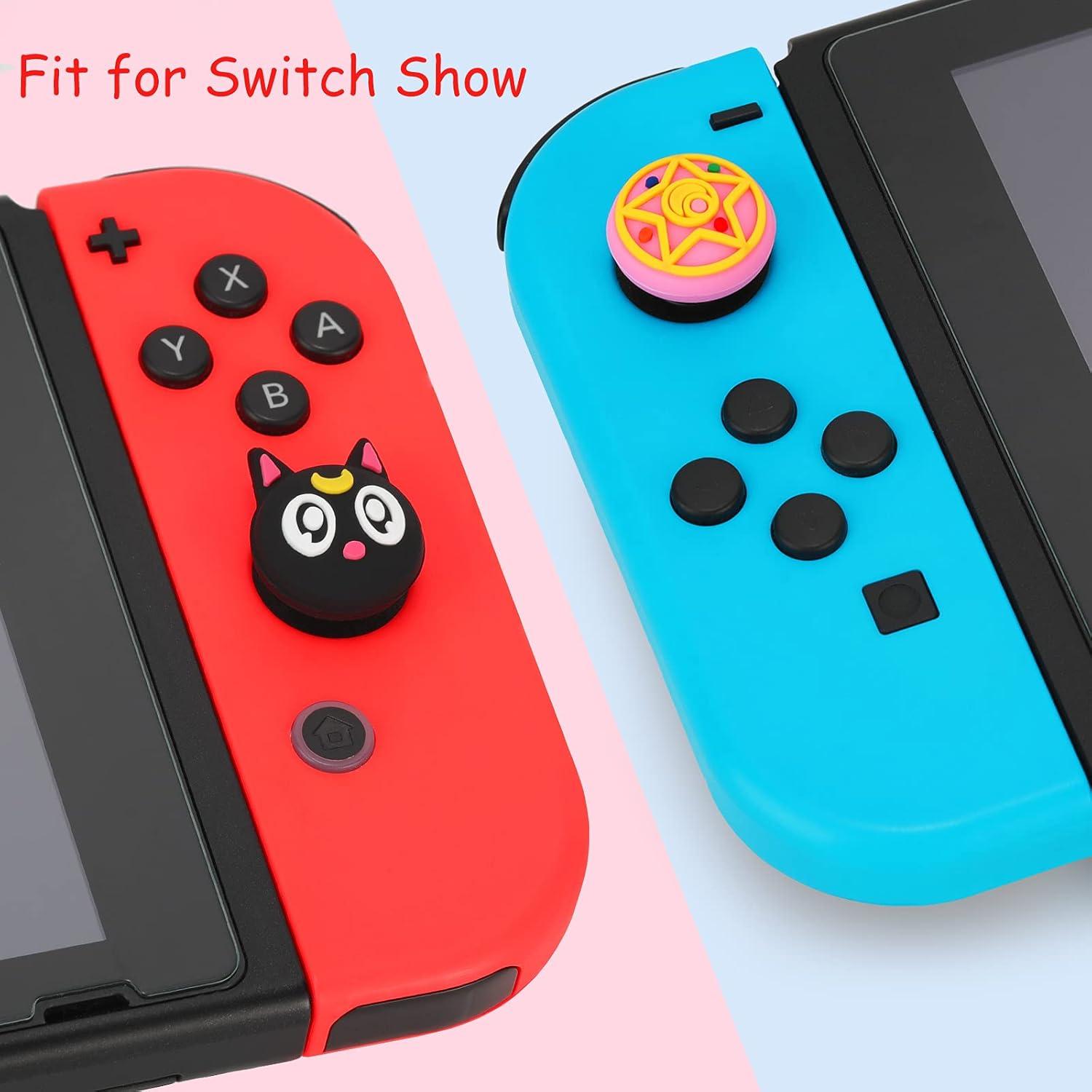 Tapas de Agarre Kawaii para Nintendo Switch Joy-Cons Luna