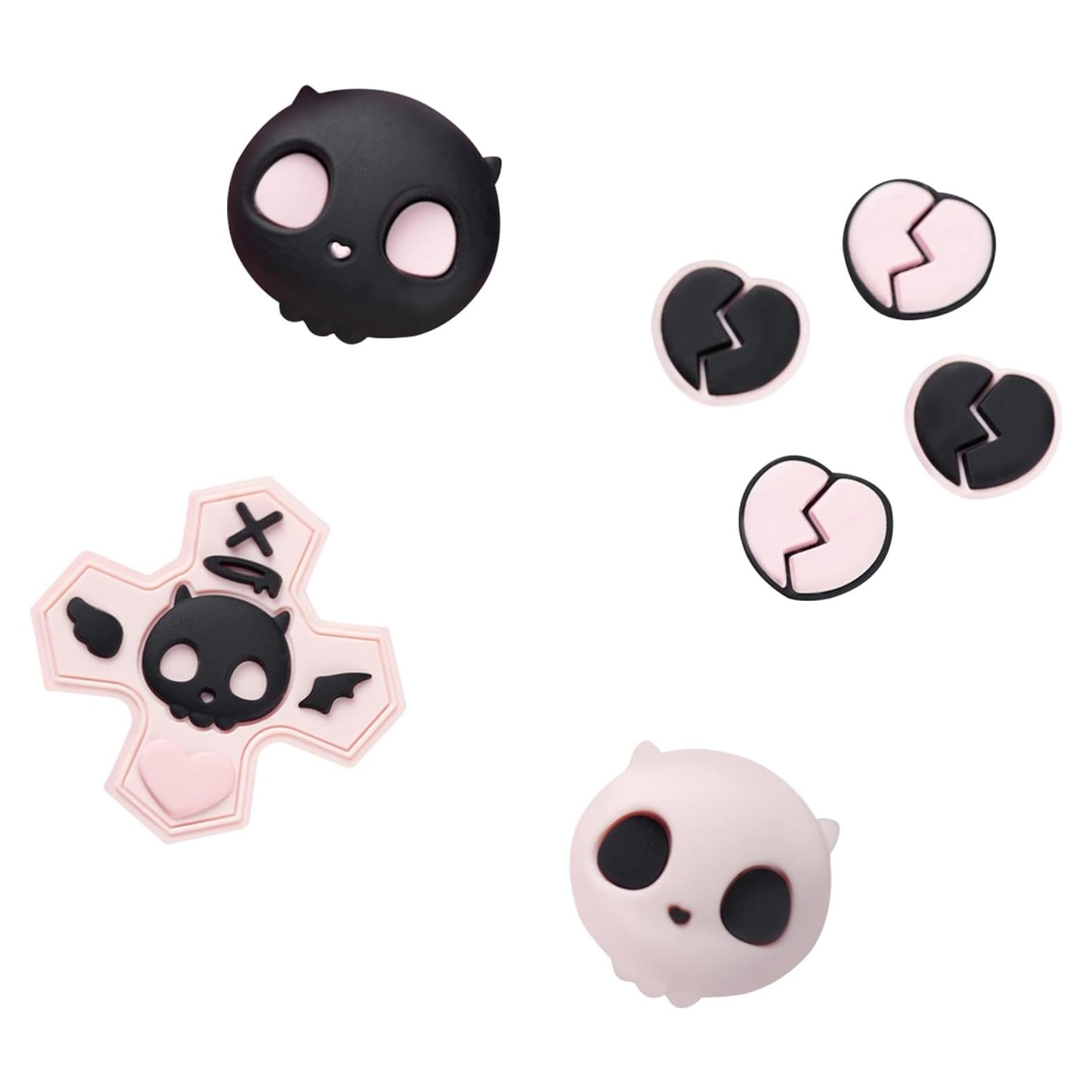 Conjunto de Tapas de Botones GeekShare para Switch - Calavera Rosa