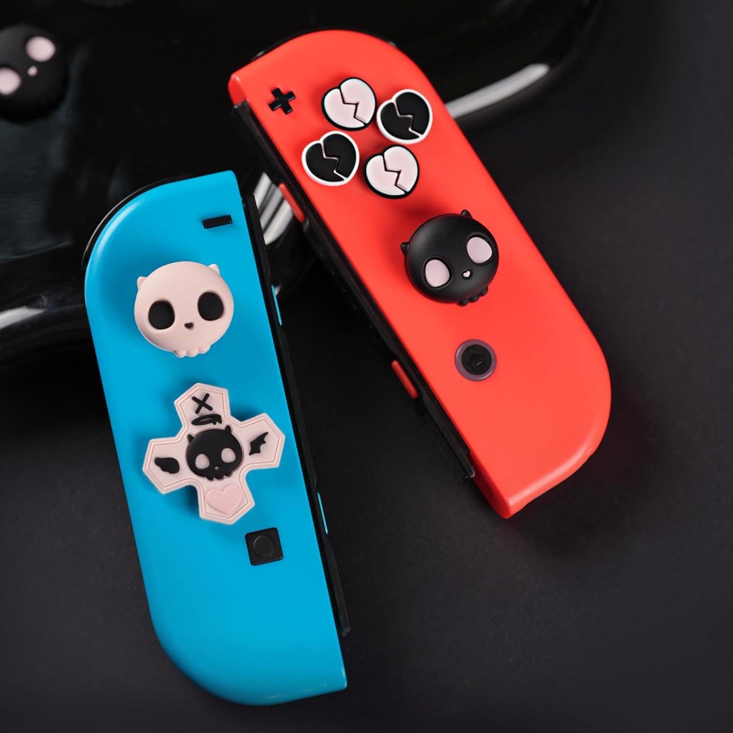 Conjunto de Tapas de Botones GeekShare para Switch - Calavera Rosa