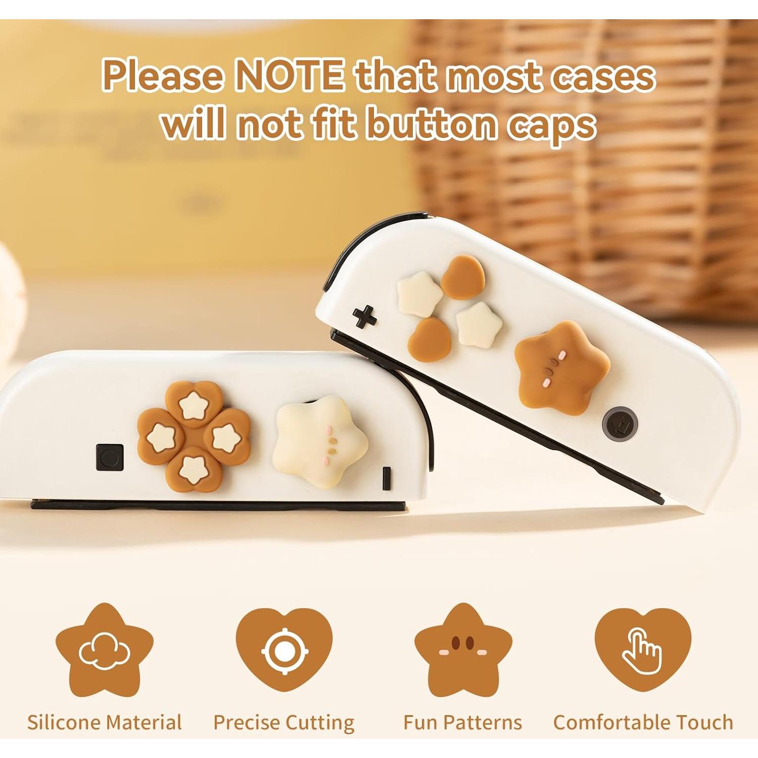 Tapa de Joystick WISHAVEN ABXY y D-Pad para Nintendo Switch