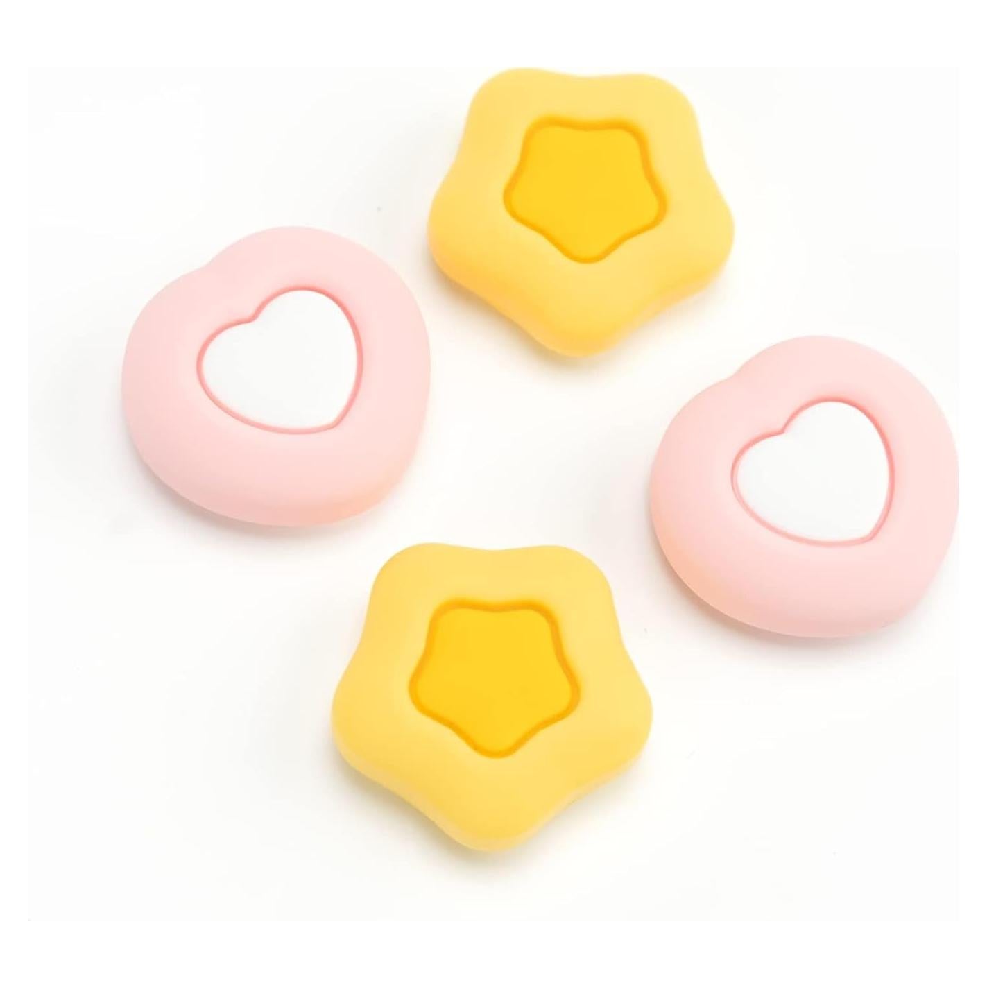 Tapones de Silicona GeekShare Corazón Crema para Joy-Con