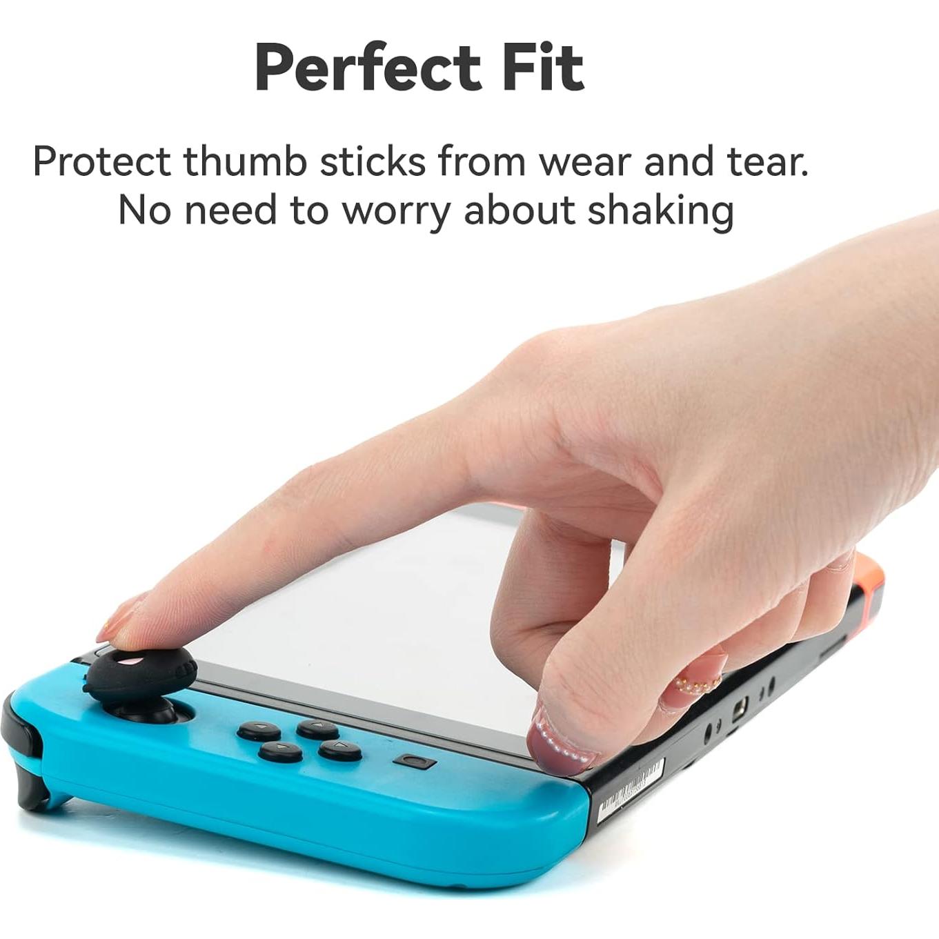 Tapones de Silicona GeekShare para Joy Con - Calavera Rosa