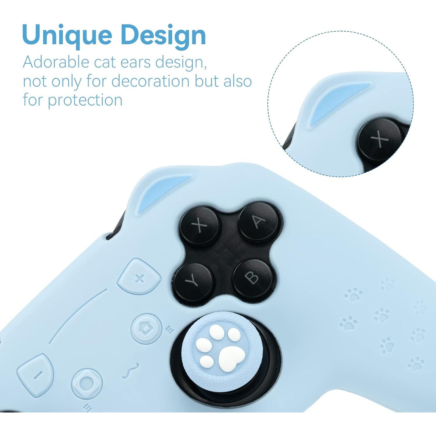 Funda de Controlador GeekShare Azul para Switch Pro - Silicona Antideslizante