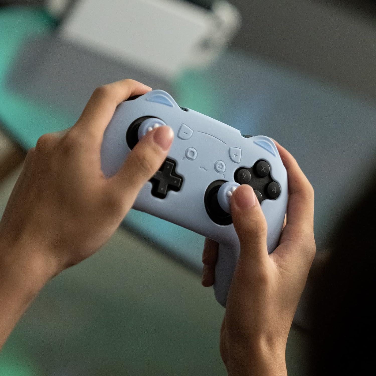 Funda de Controlador GeekShare Azul para Switch Pro - Silicona Antideslizante