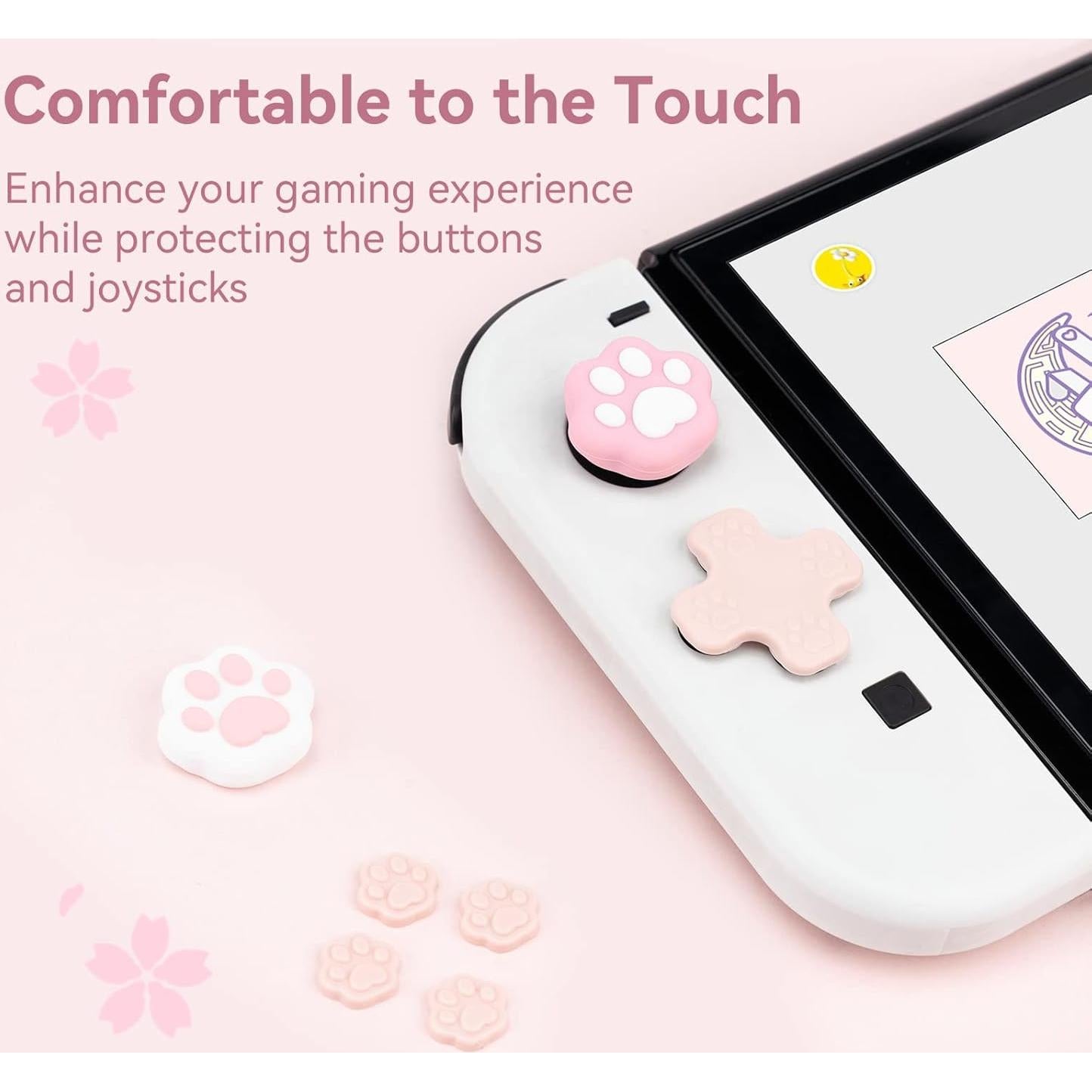 Juego de tapas de botón GeekShare para Switch - Rosa