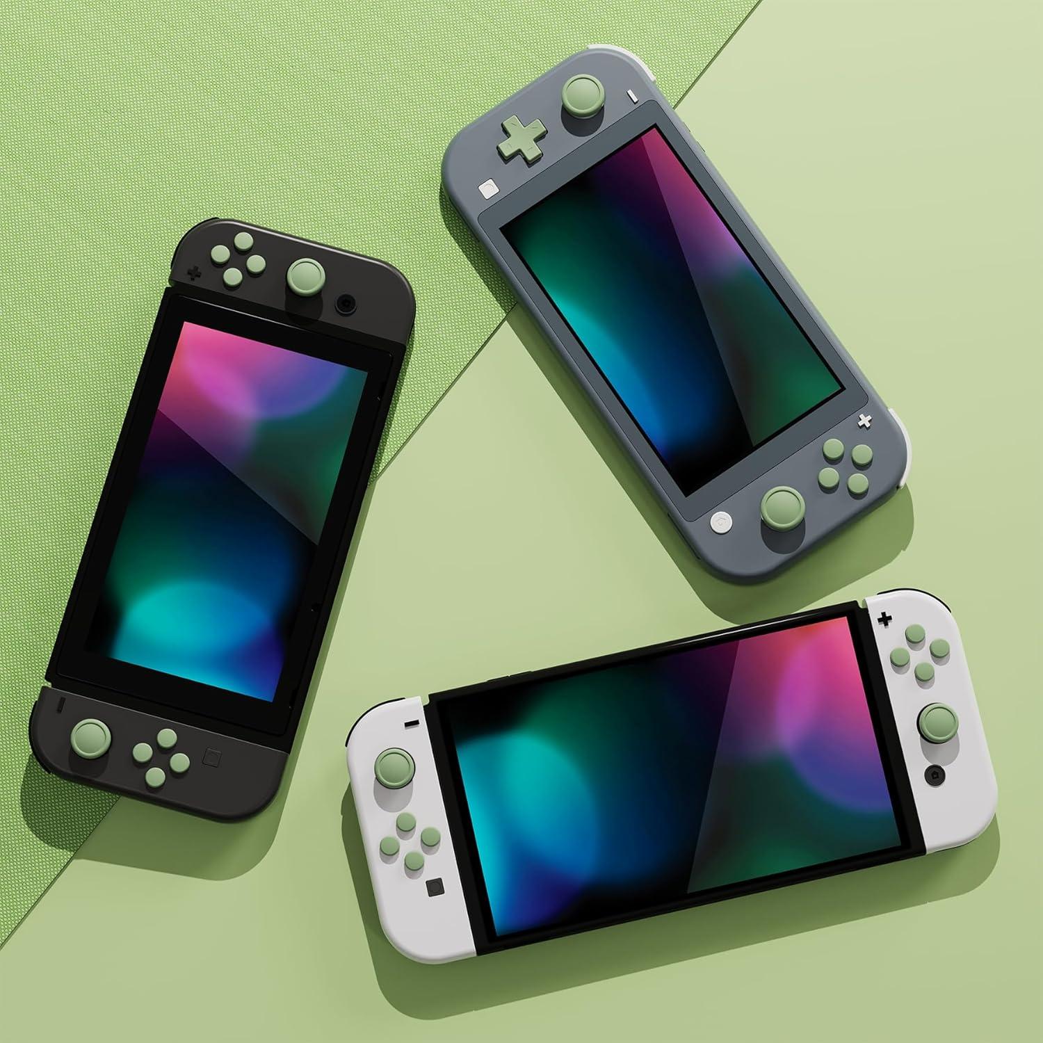 Cubiertas de Silicona PlayVital para Joycon Nintendo Switch - Verde Matcha