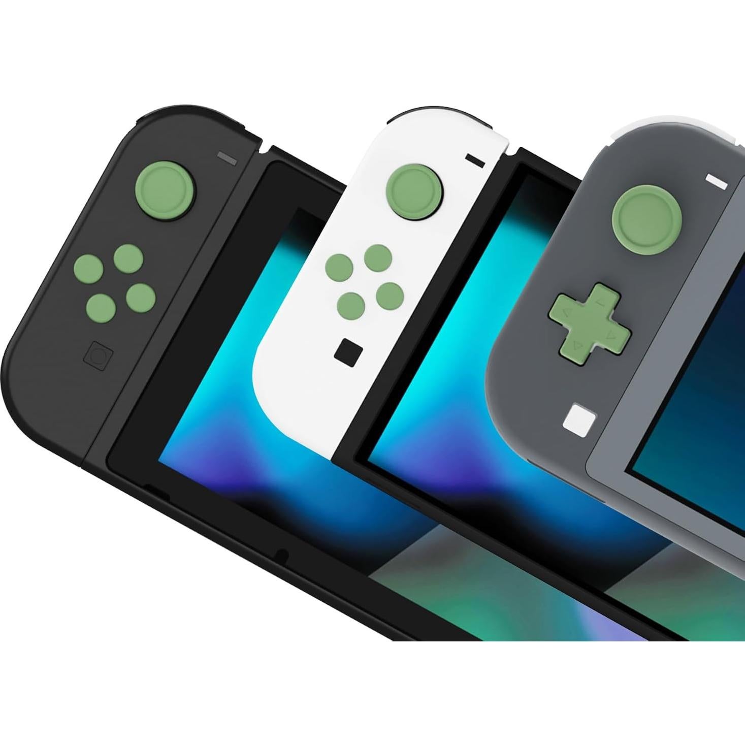 Cubiertas de Silicona PlayVital para Joycon Nintendo Switch - Verde Matcha