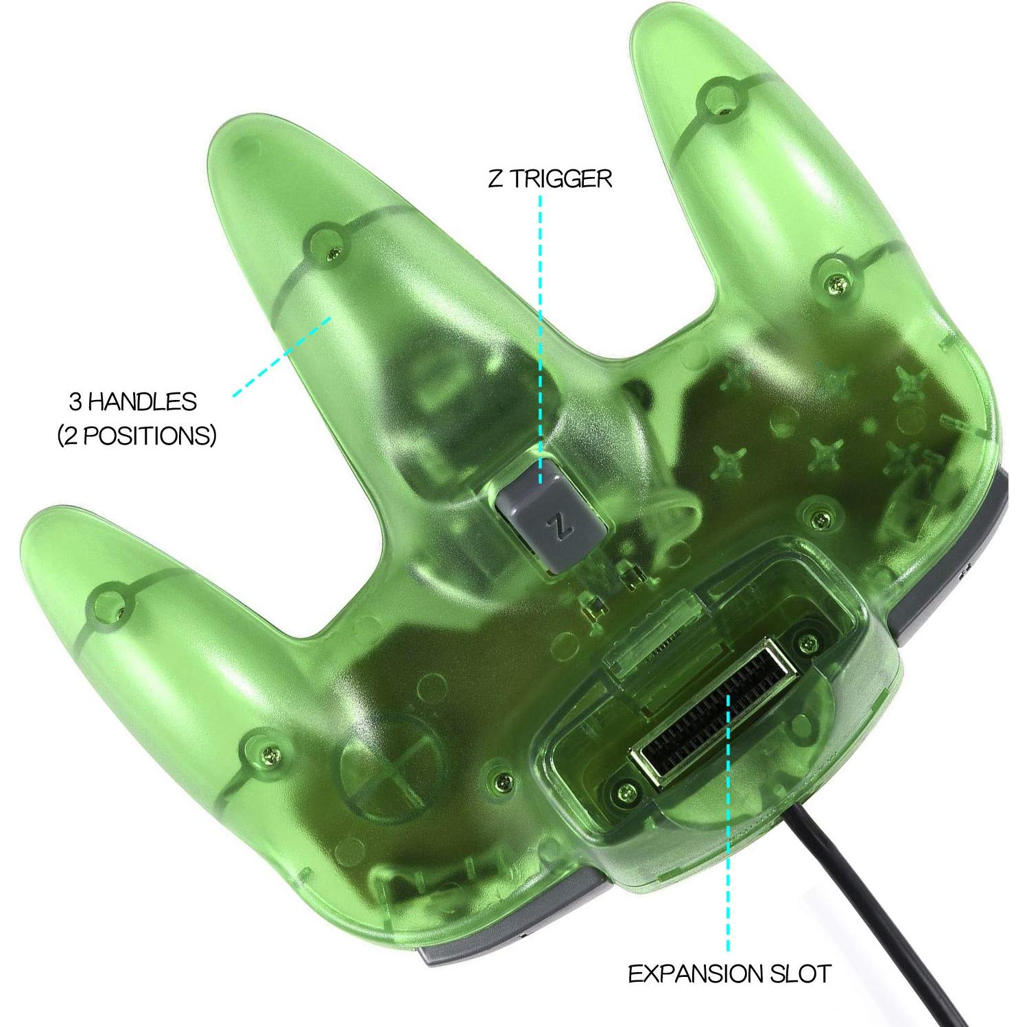 Controlador Clásico N64 miadore Verde y Naranja 10 Botones