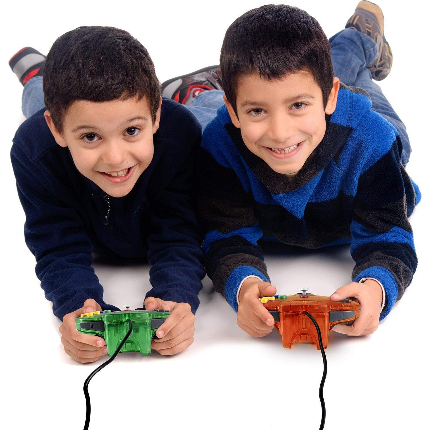 Controlador Clásico N64 miadore Verde y Naranja 10 Botones