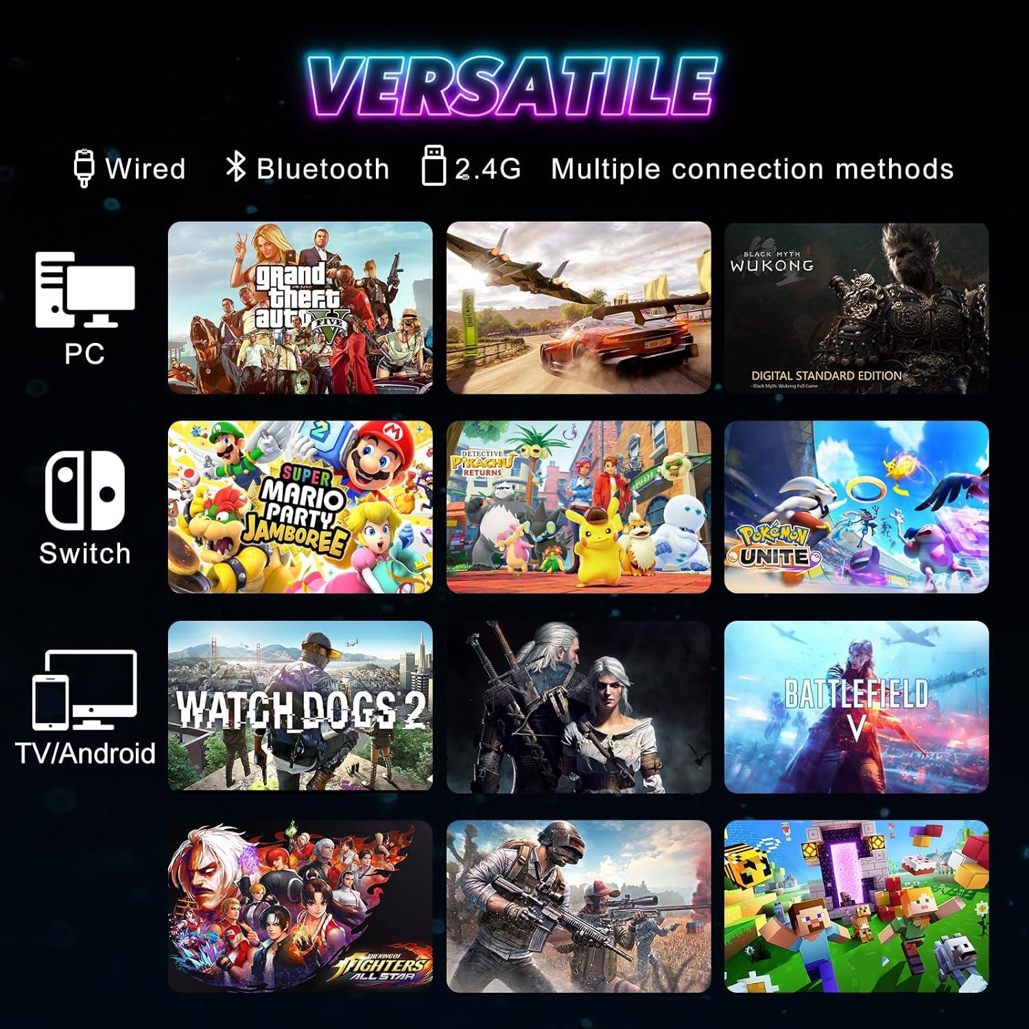 Controlador Inalámbrico Dinosoo RGB para PC y Switch