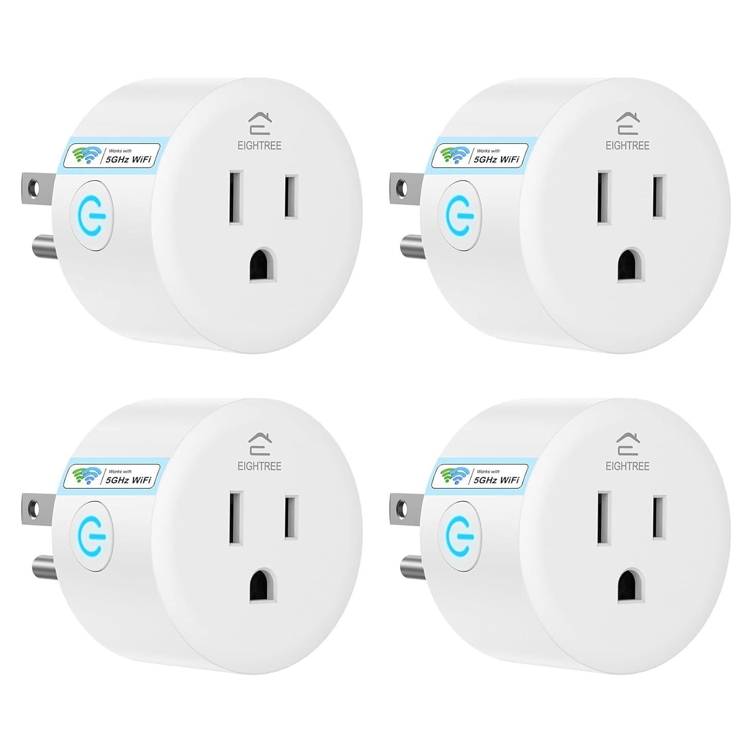 Enchufe Inteligente EIGHTREE WiFi 5GHz Control Remoto 4 Pzs