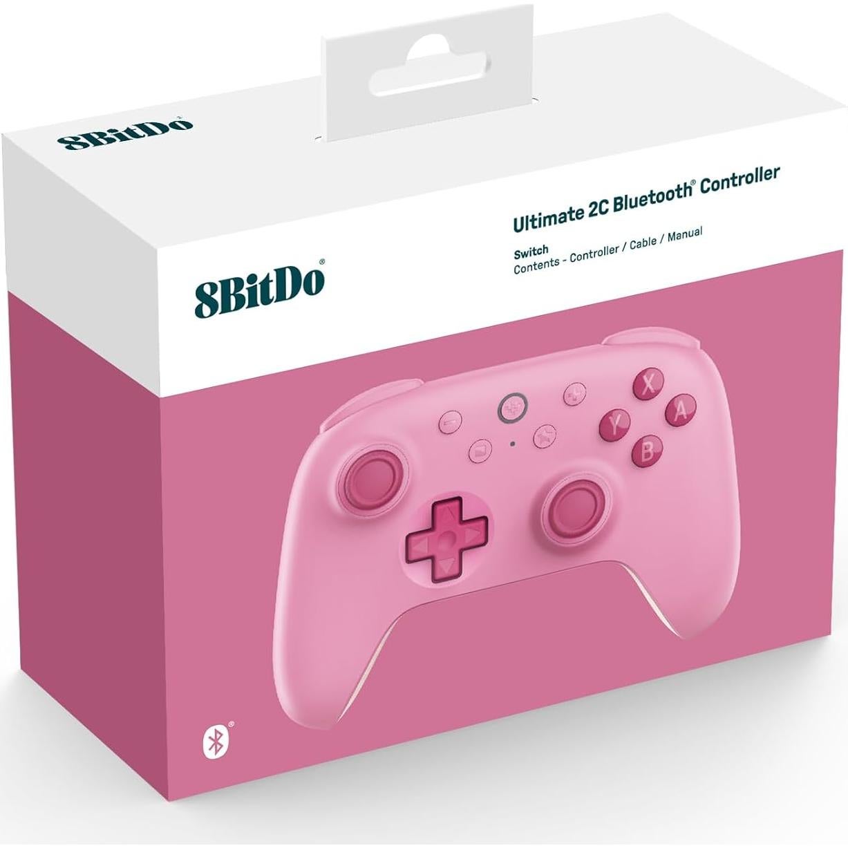 Controlador Bluetooth 8Bitdo Ultimate 2C para Switch Rosa