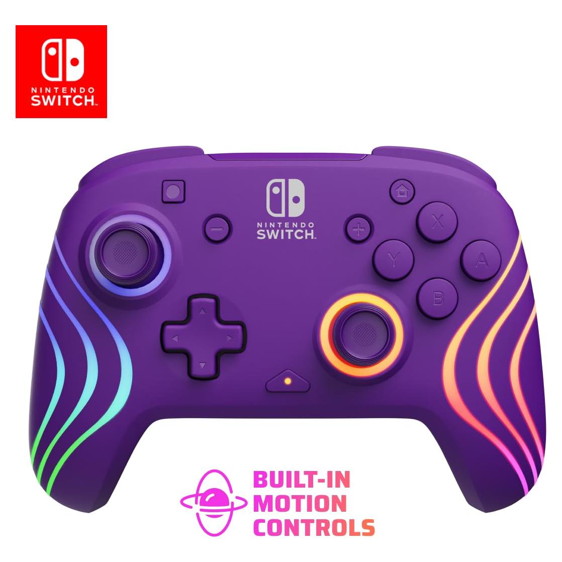 Controlador Inalámbrico PDP Afterglow Wave para Switch Púrpura