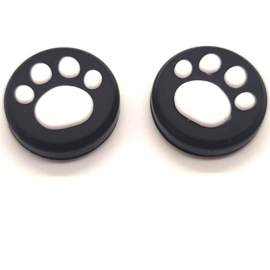 Ambertown 2 x Silicone Analog Controller Thumb Stick Joystick Grips Cap for Switch NS/Switch Lite Controller ThumbStick Cute Cat Paw Claw (White)