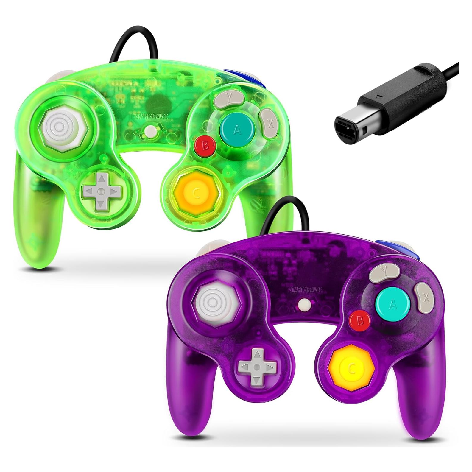 Controlador Gamecube FIOTOK Clásico con Cable 2 Pack