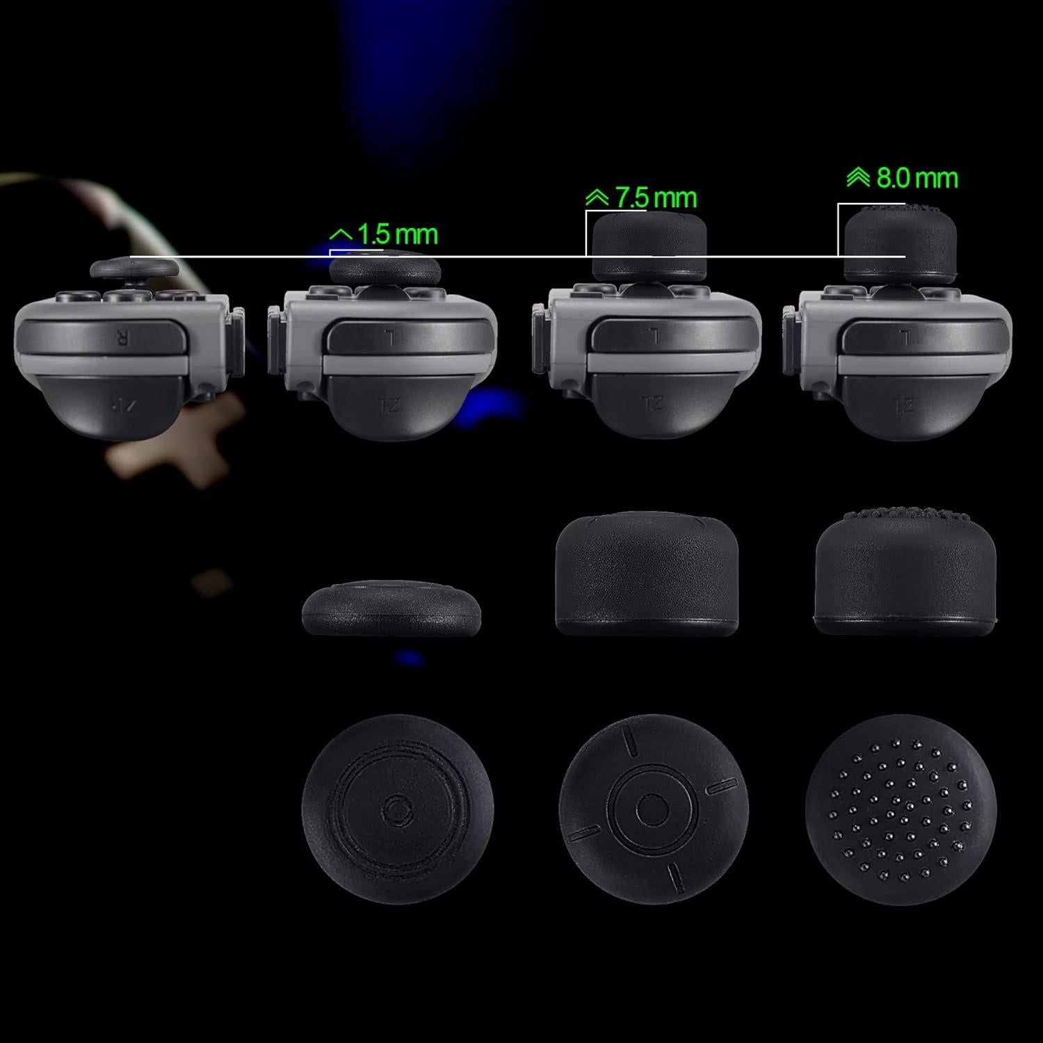 eXtremeRate 3 Pares Tapas Antideslizantes para Joy-Con