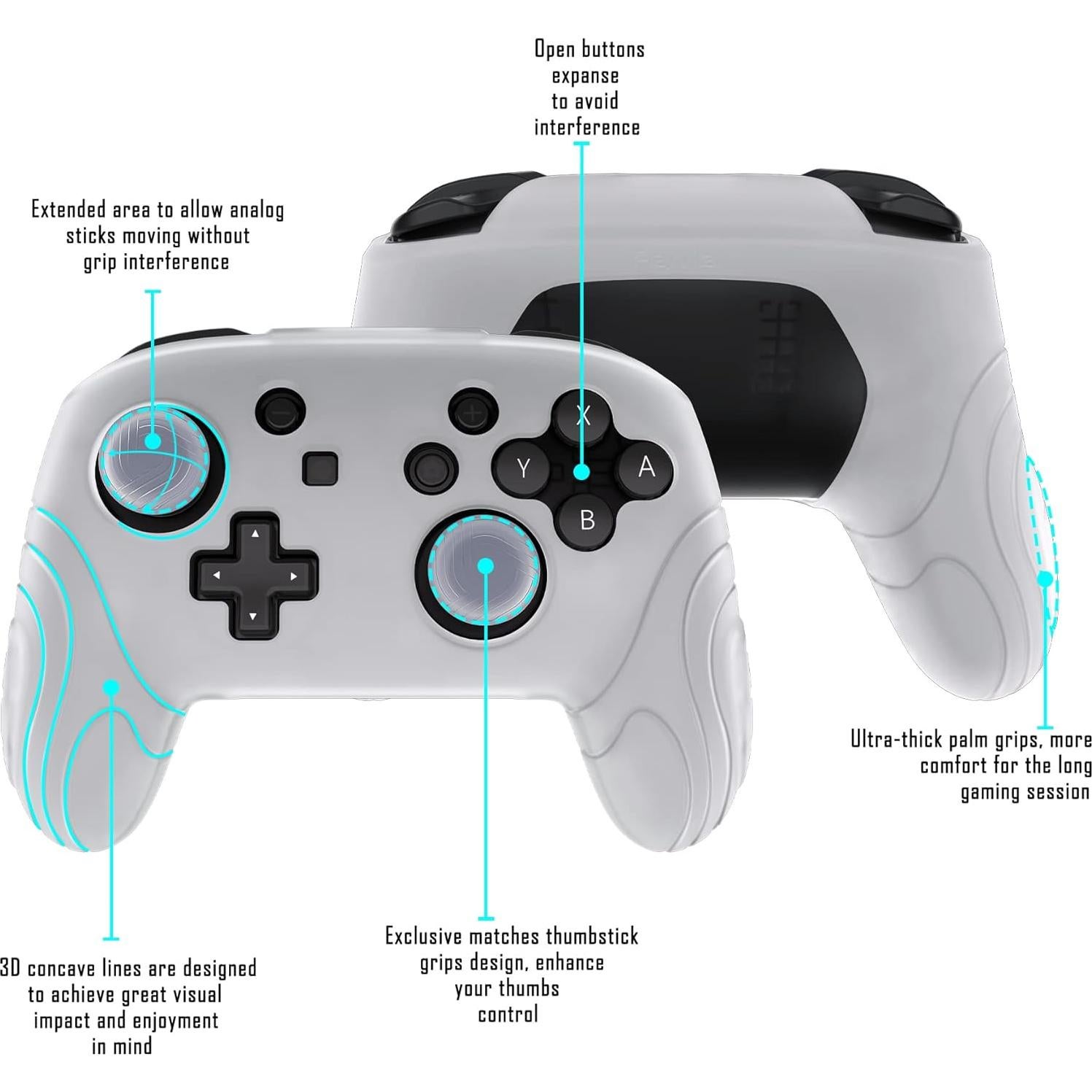 Funda Protectora PlayVital para Controlador Pro Switch Verde