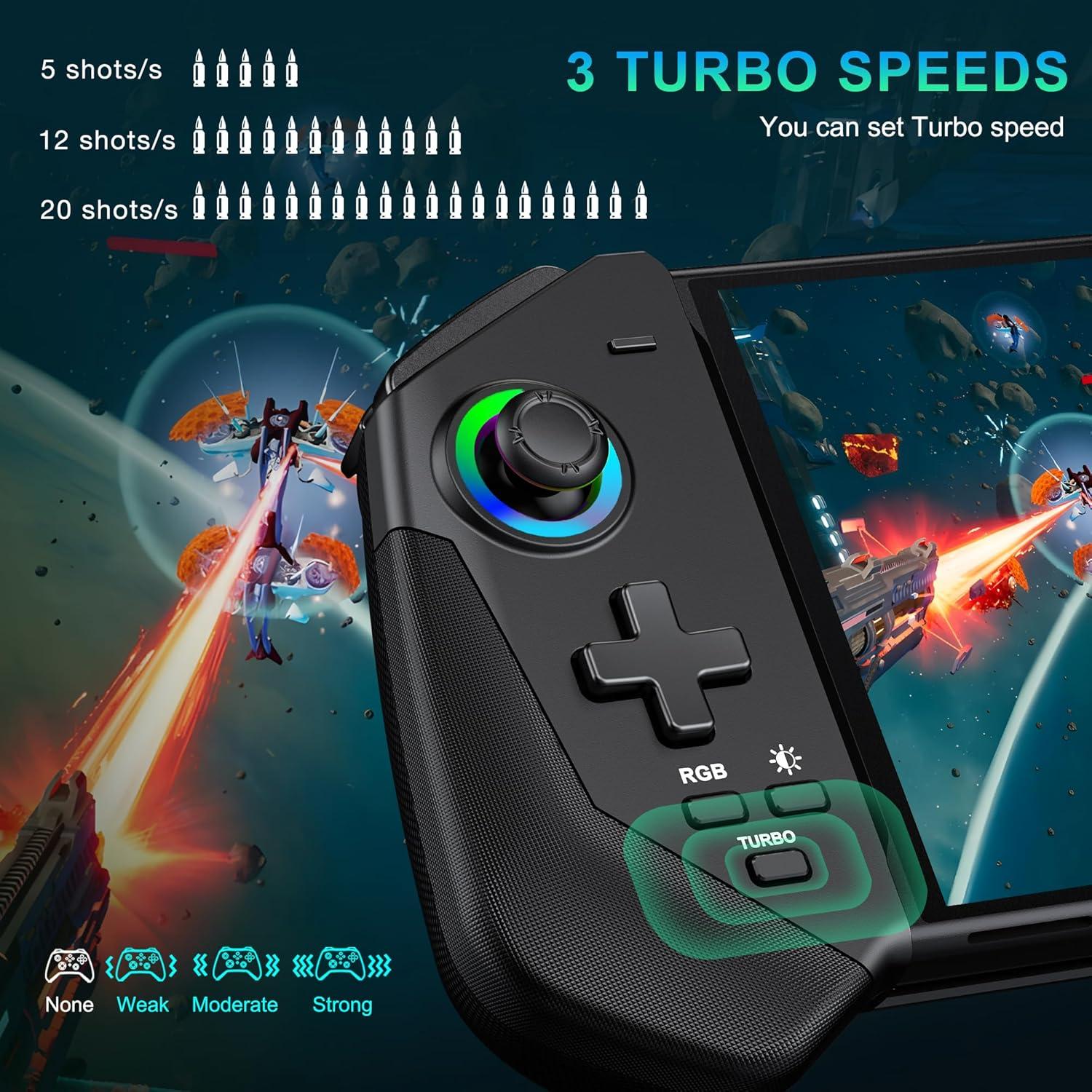 Controlador Pro MystNova para Nintendo Switch Negro