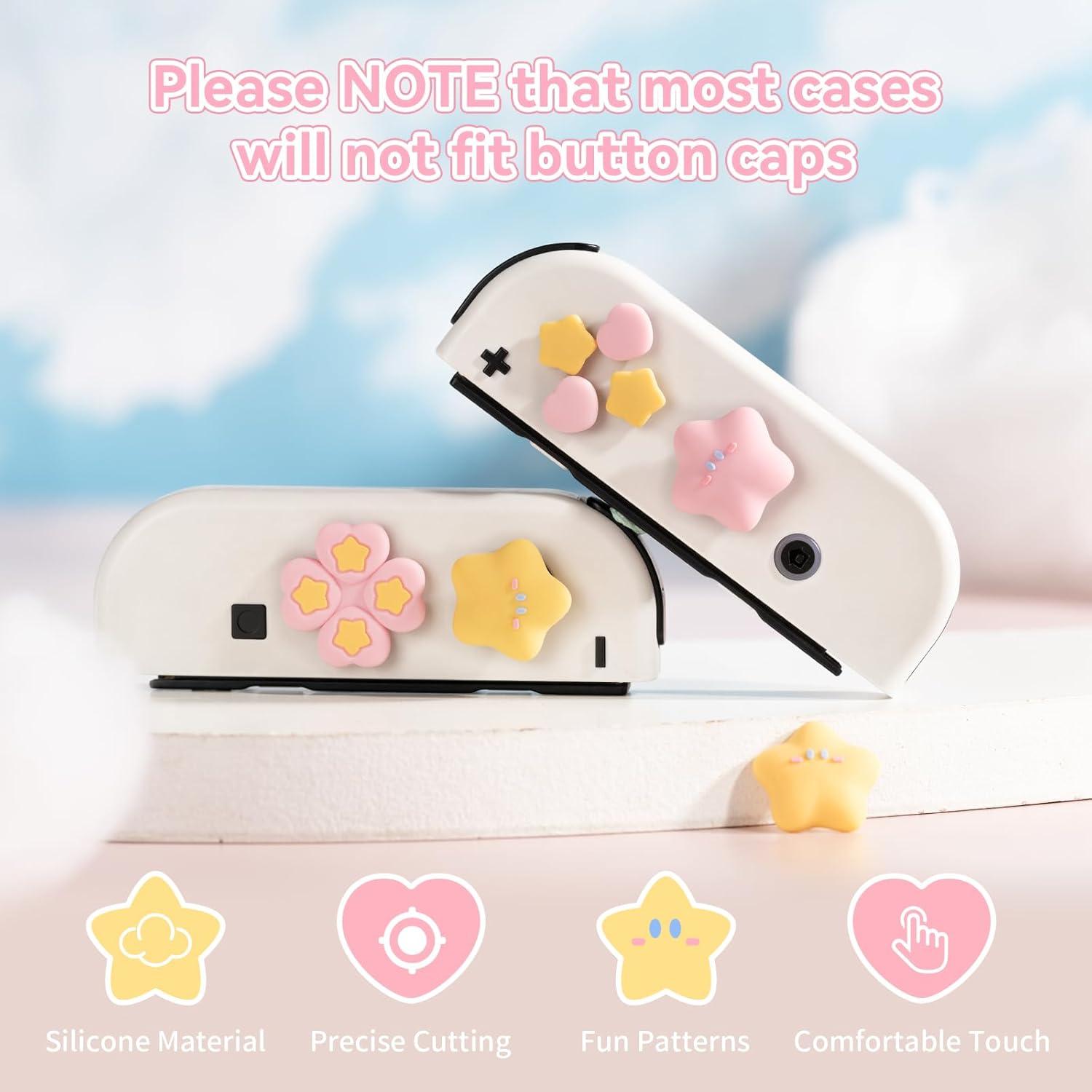 Tapas de Botón D-Pad Silicona Yocore para Nintendo Switch