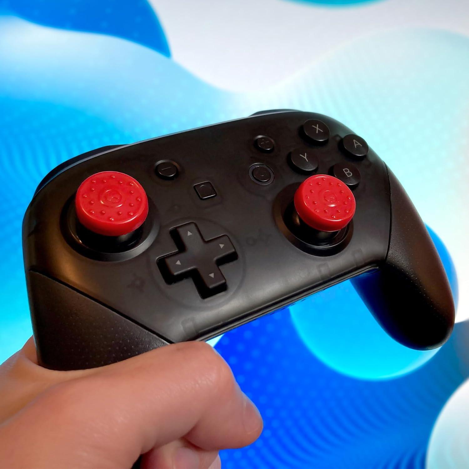 Agarres para Pulgar KontrolFreek para Nintendo Switch Pro - Rojo y Negro