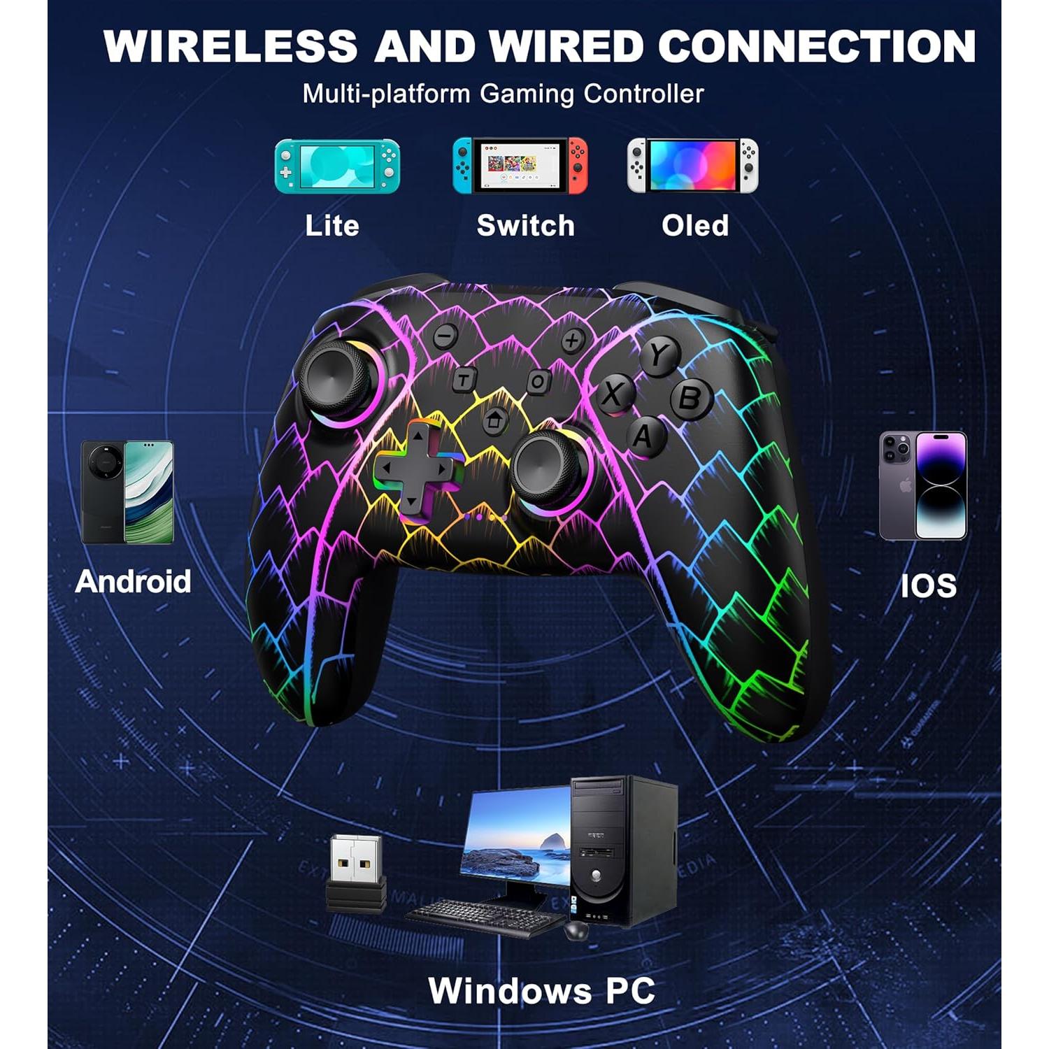 Controlador Inalámbrico NealGamefy para PC y Switch - Bluetooth