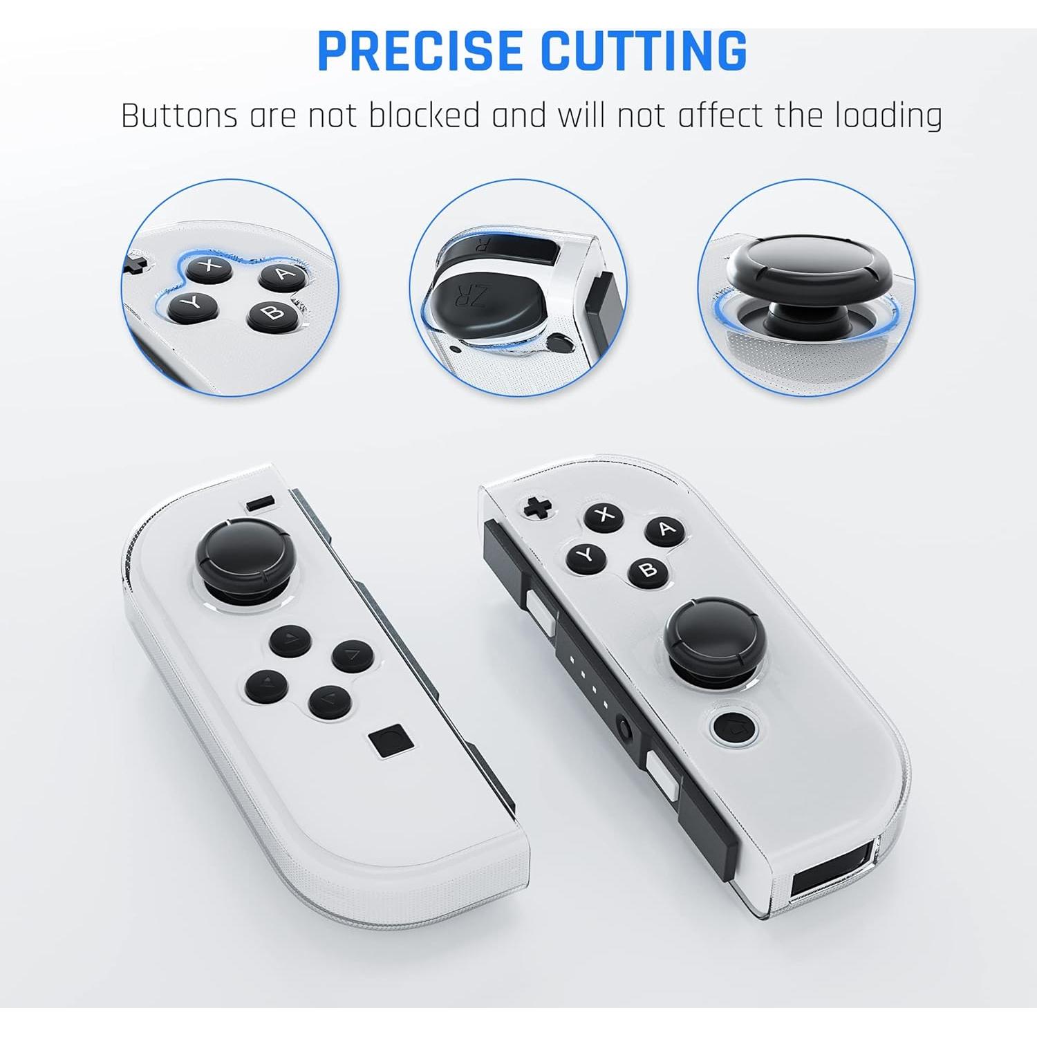 Funda TPU Transparente RHOTALL para Joycon Nintendo Switch