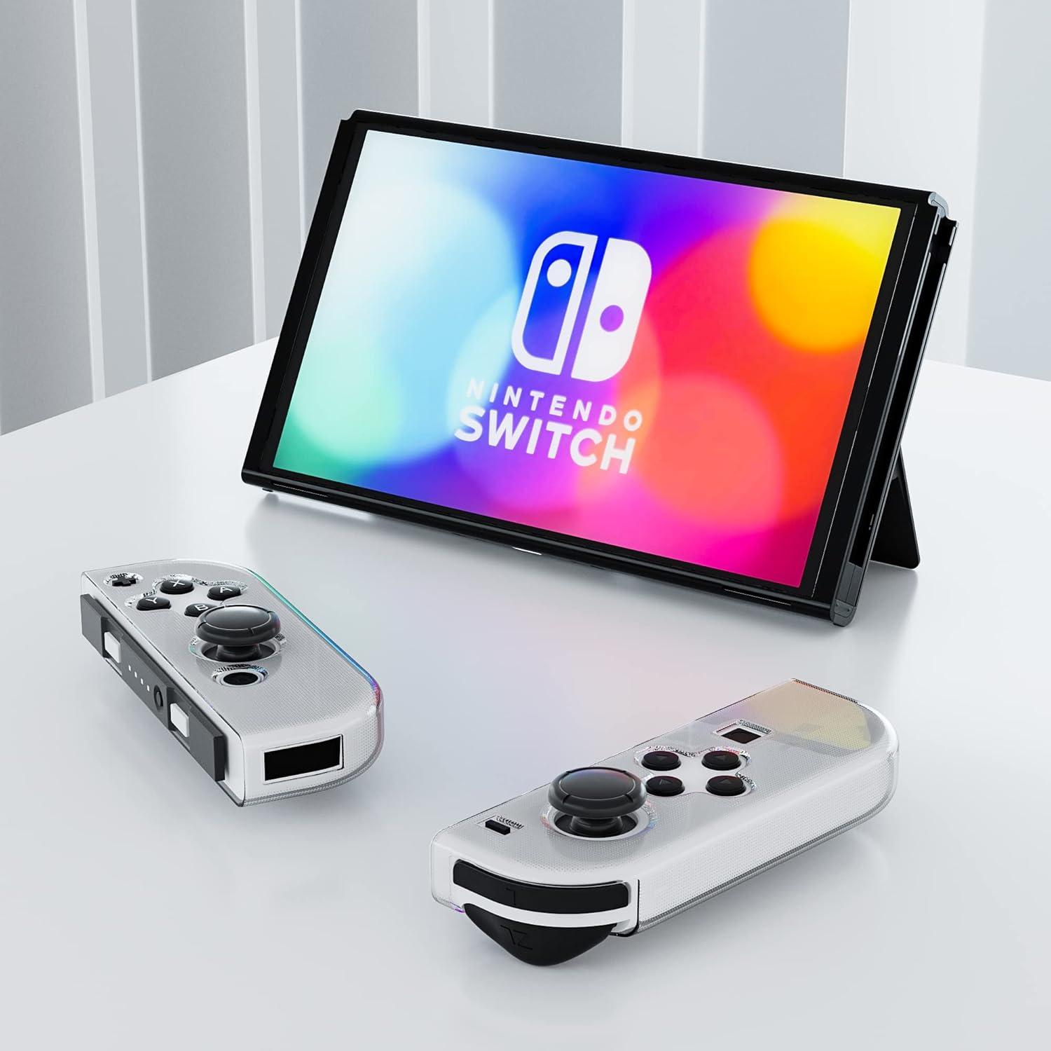 Funda TPU Transparente RHOTALL para Joycon Nintendo Switch
