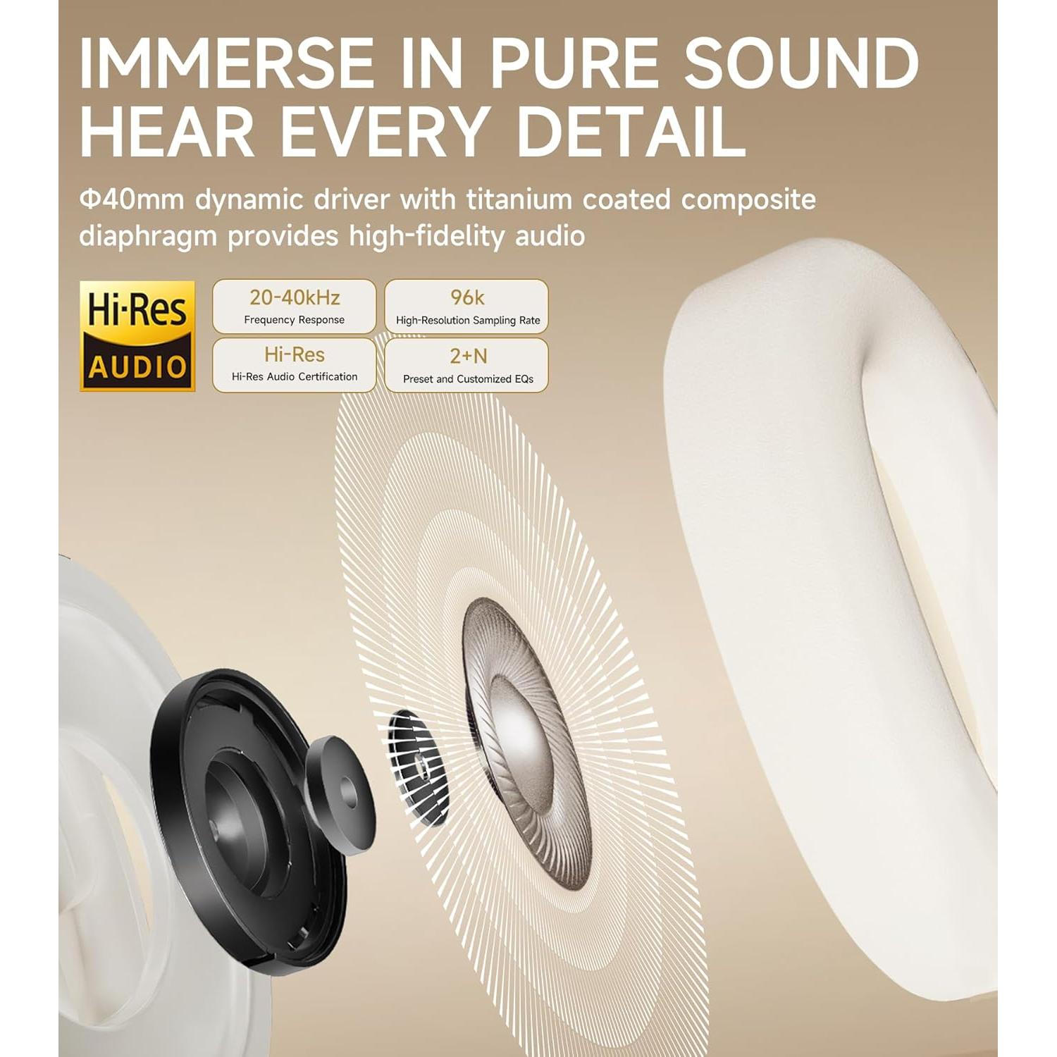 Auriculares Inalámbricos Edifier Atom Max - 45H ANC Blanco