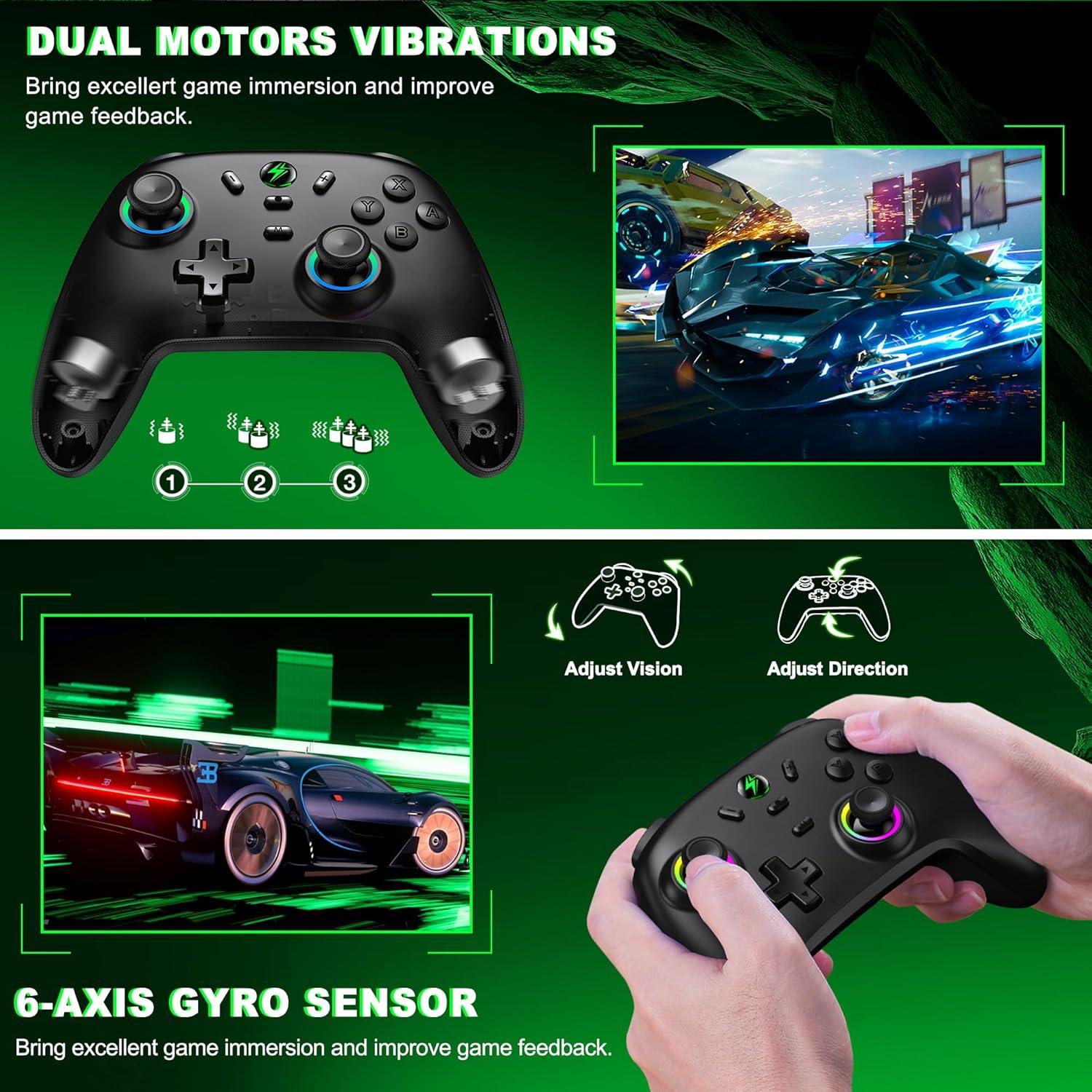 Controlador Pro GAMSINGY para Nintendo Switch y PC - Inalámbrico