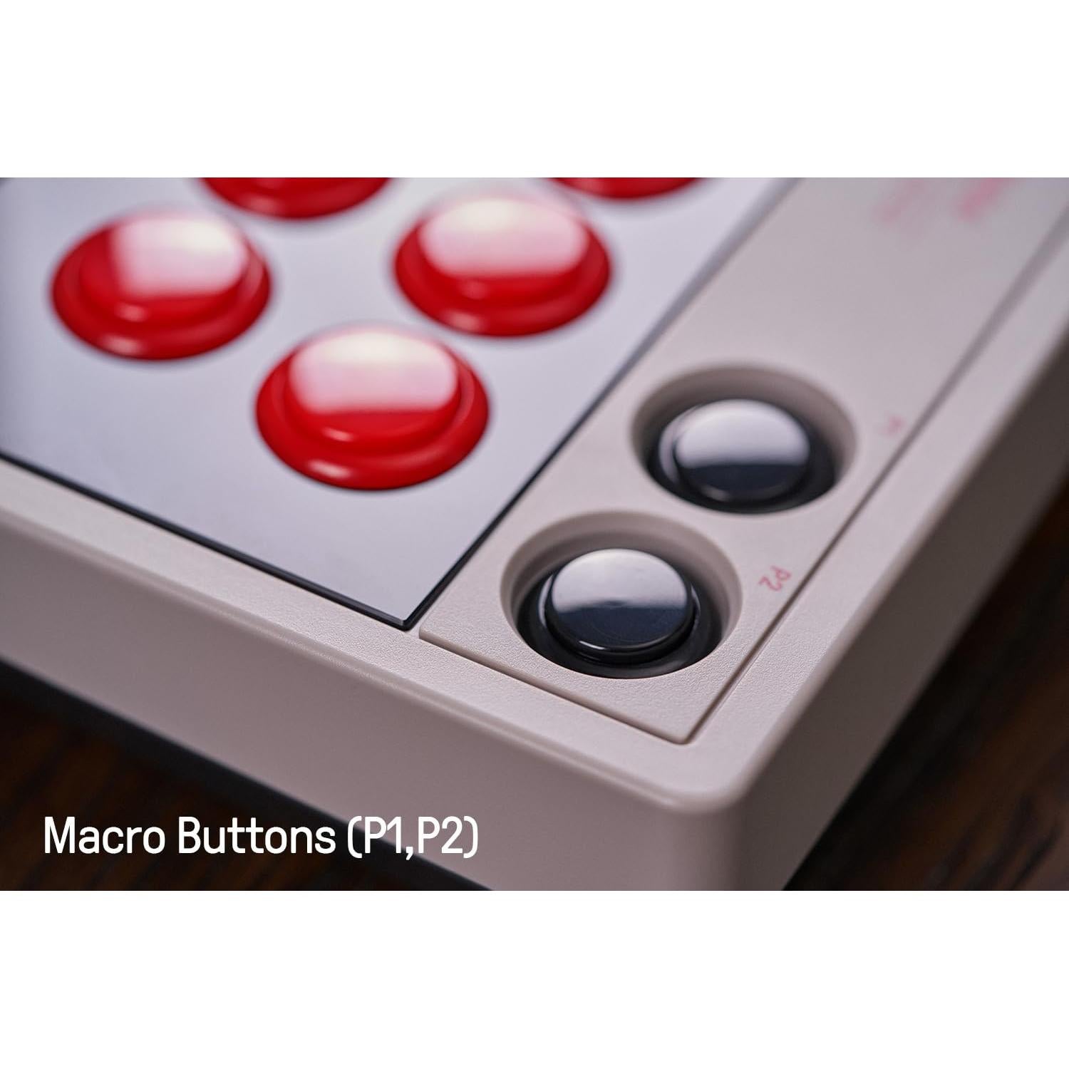 8Bitdo Retro Arcade Fight Stick 8 Way Joystick with 2 Dedicated Macro Buttons and Turbo Function for Switch/Switch 2 and PC Windows, Support Bluetooth, 2.4G Wireless and Wired USB-C Cable Connection