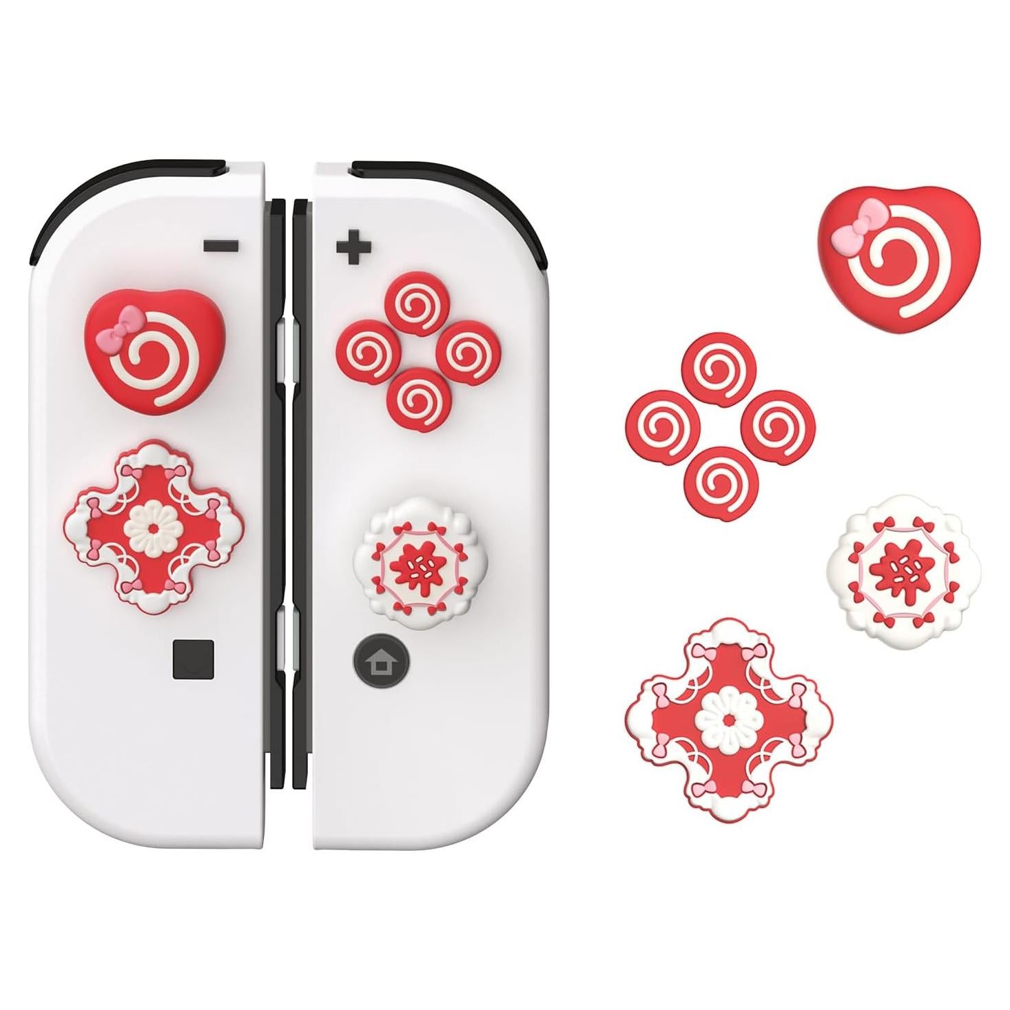 Tapa de Botones ABXY WISHAVEN para Nintendo Switch - Frambuesa