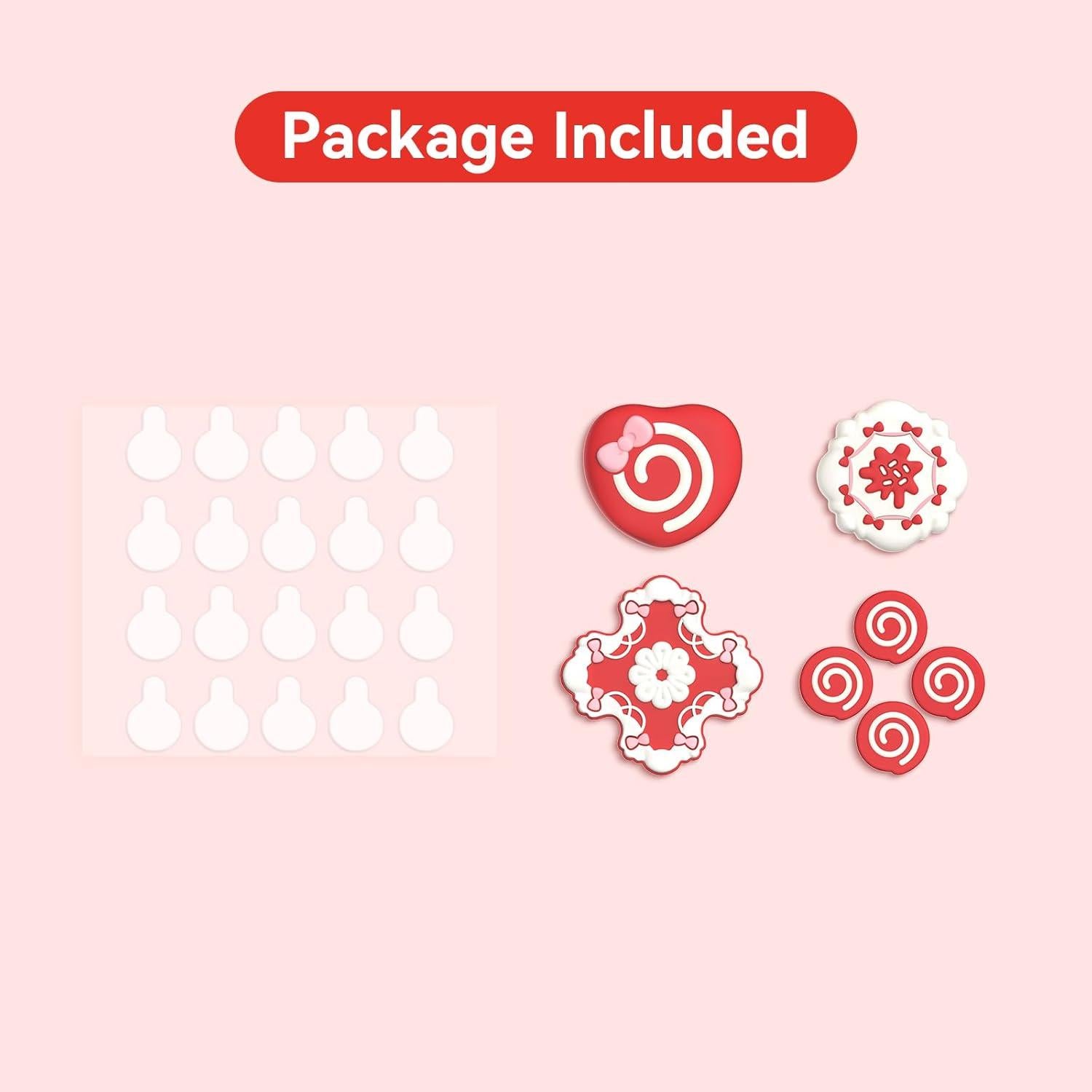 Tapa de Botones ABXY WISHAVEN para Nintendo Switch - Frambuesa