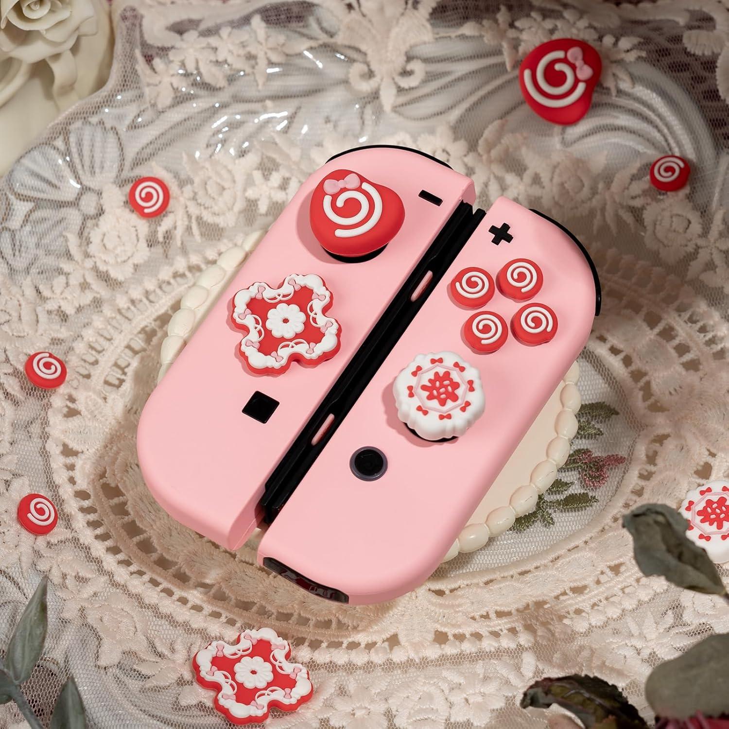 Tapa de Botones ABXY WISHAVEN para Nintendo Switch - Frambuesa