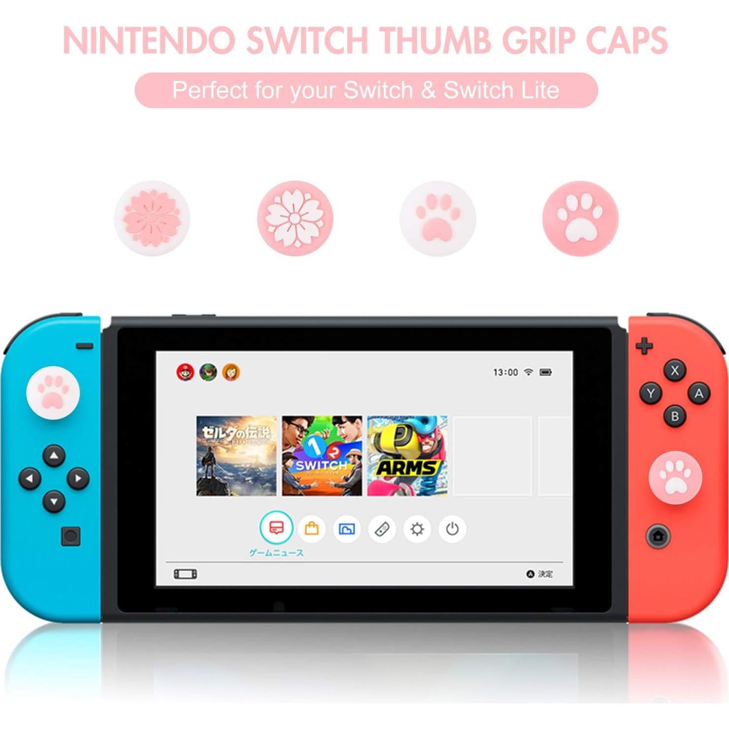 Tapas de Agarre para Pulgar BENBO Joy-Con 8 Piezas