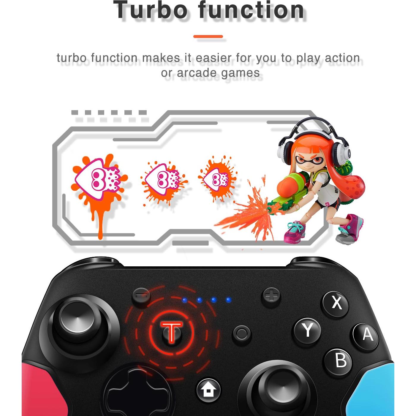 Controlador Pro Inalámbrico para Nintendo Switch Rojo y Azul