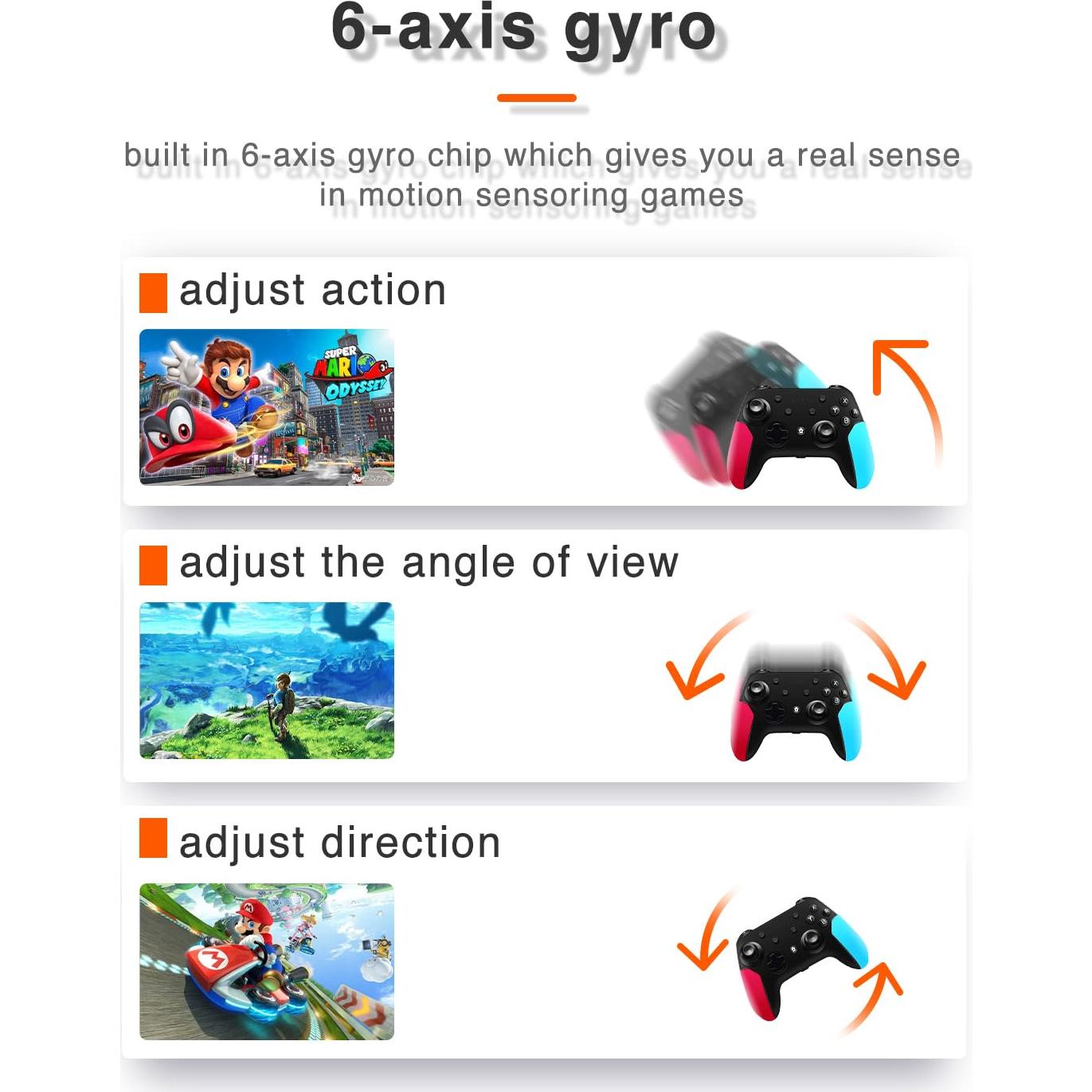 Controlador Pro Inalámbrico para Nintendo Switch Rojo y Azul