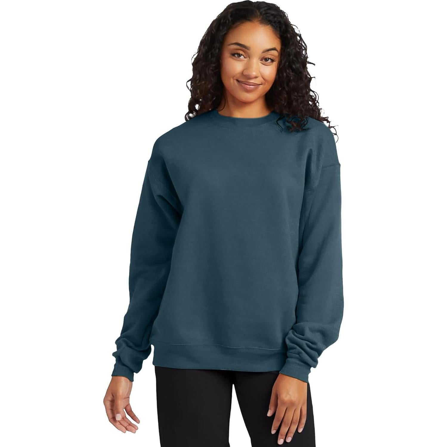 Sudadera de forro polar Hanes para hombres 3XL Teal metálico