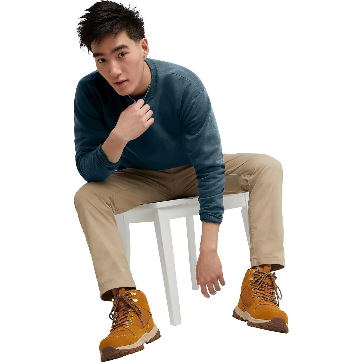 Sudadera de forro polar Hanes para hombres 3XL Teal metálico