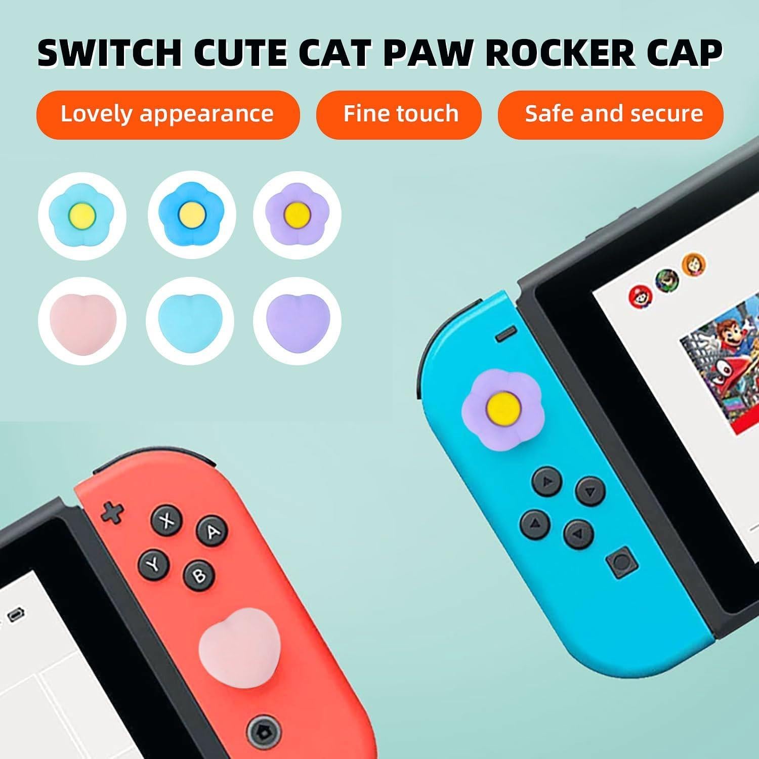 Tapas de Agarre de Pulgar Epstur para Nintendo Switch OLED/Lite